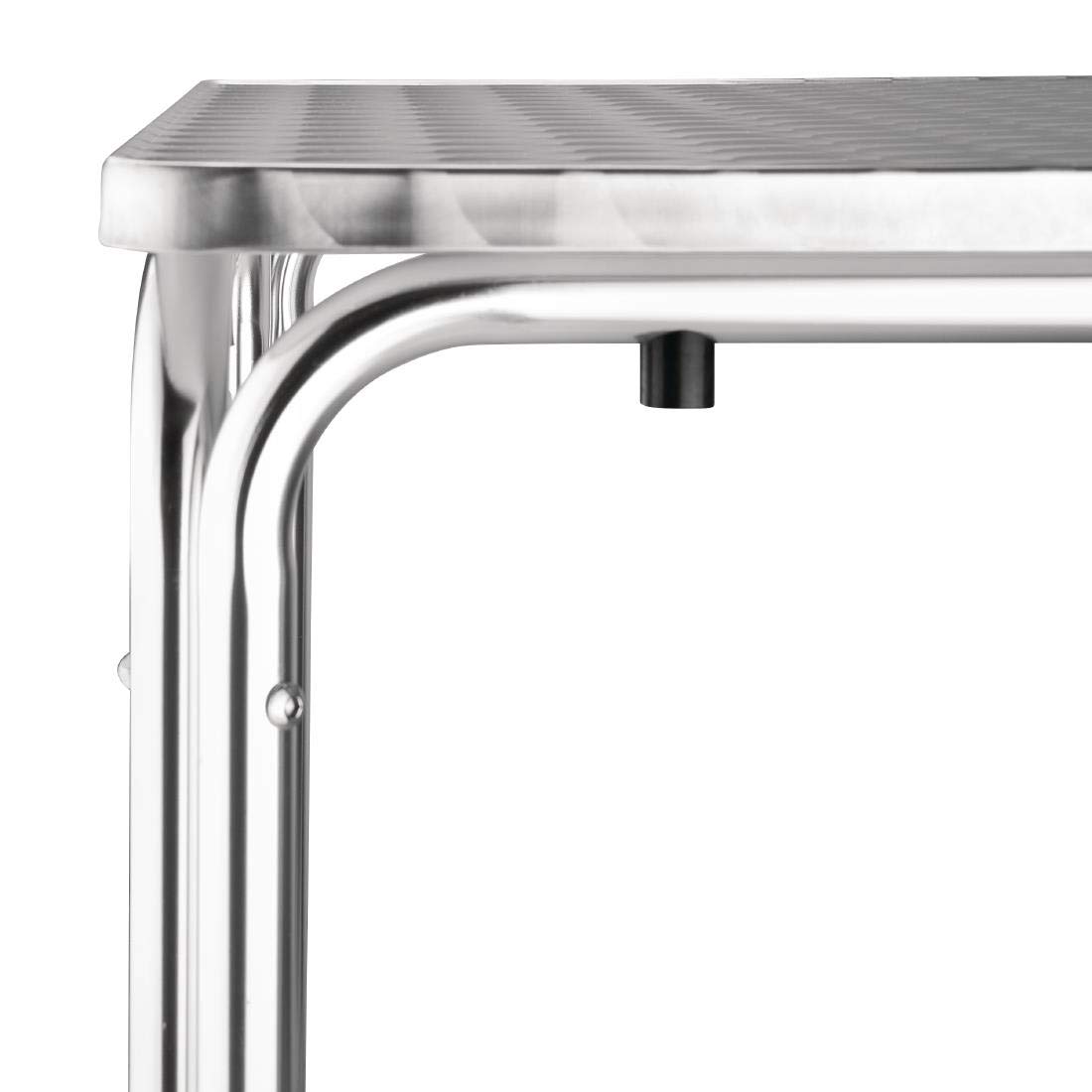 Square Stacking Table - 700mm Stainless Steel Top - Durable & Space-Saving - Perfect for Outdoor Patio, Restaurant, or Small Space Dining