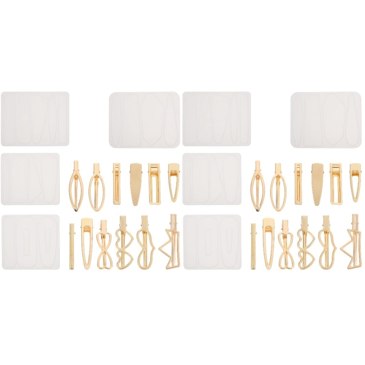 COHEALI 2-Piece Silicone Molds Set for DIY Earrings & Hair Clips - Resin Casting Molds for Jewelry Making, Hair Accessories & Crafts - Perfect for DIY Projects, Gift Making & Home Decor