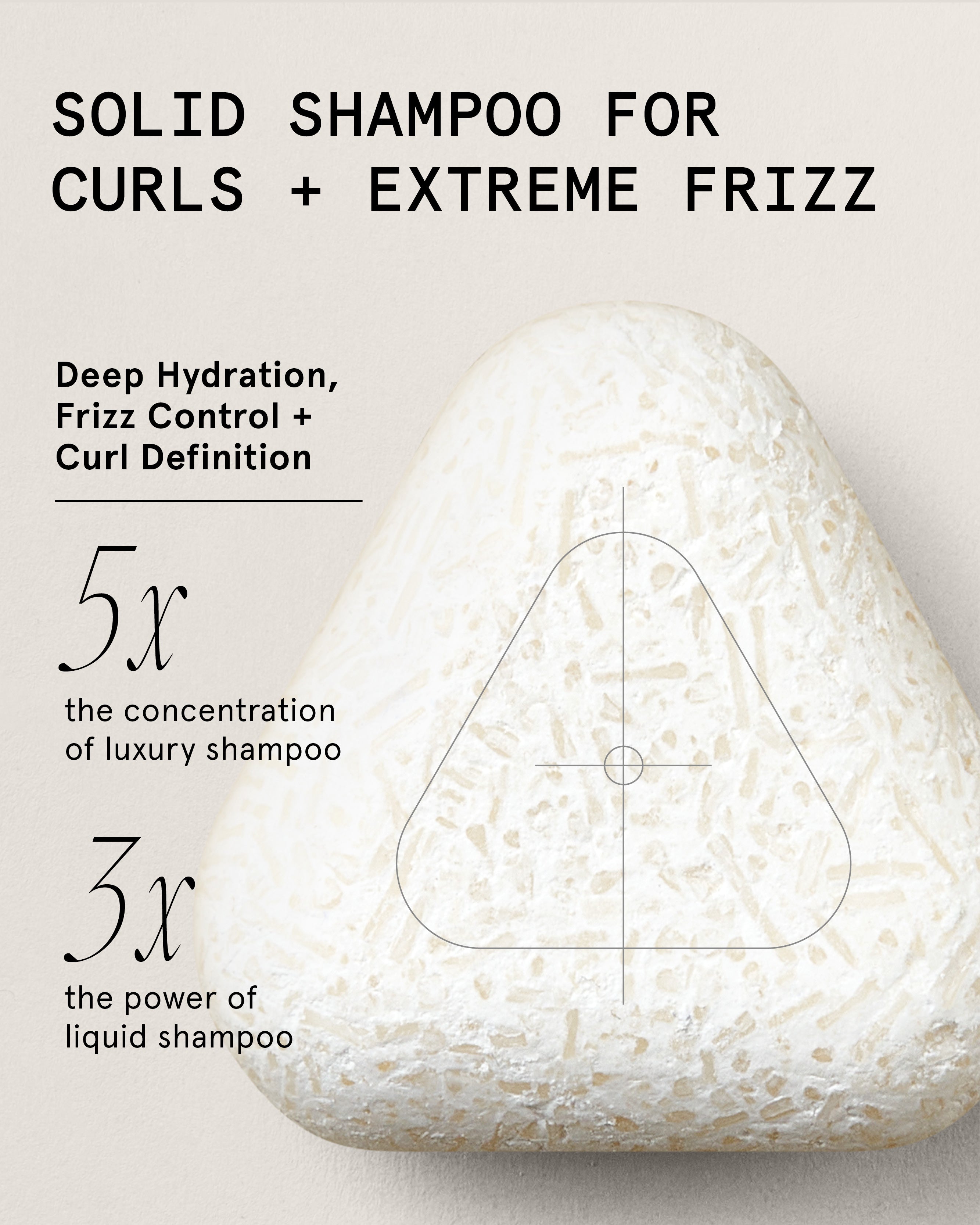 Deep Moisture & Anti-Frizz Shampoo Bar for Curly, Coily & Frizzy Hair - Natural Hair Care for Dry, Damaged Hair - Perfect for Daily Use & Travel