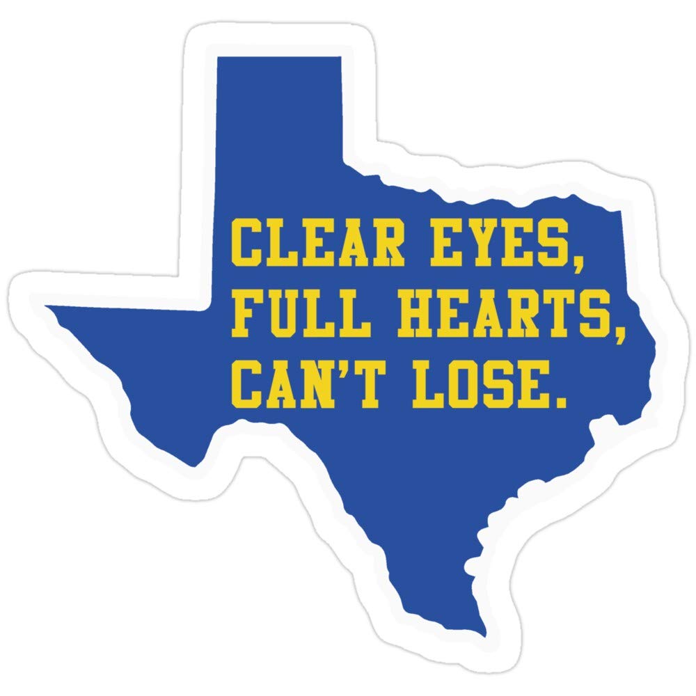 3 PCs Texas Forever Stickers - Clear Eyes Full Hearts Can't Lose Friday Night Lights Vinyl Decals for Laptop, Phone, Car, Guitar, Fridge - Funny Waterproof Stickers for Fans & Home Decor