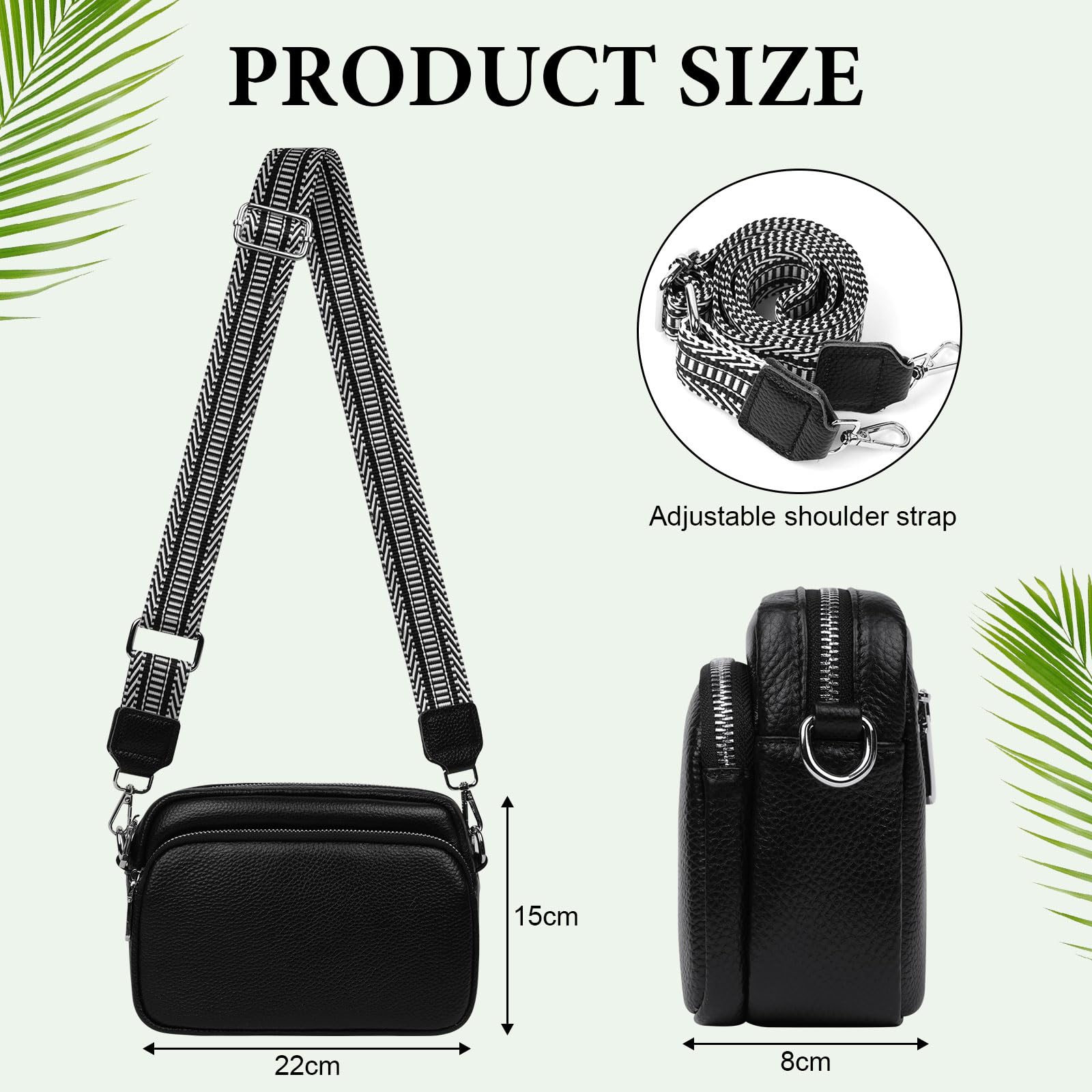 Genuine Leather Crossbody Bag for Women - Stylish Shoulder Purse with Phone Pocket - Perfect Gift for Ladies | Ideal for Work, Travel & Everyday Use