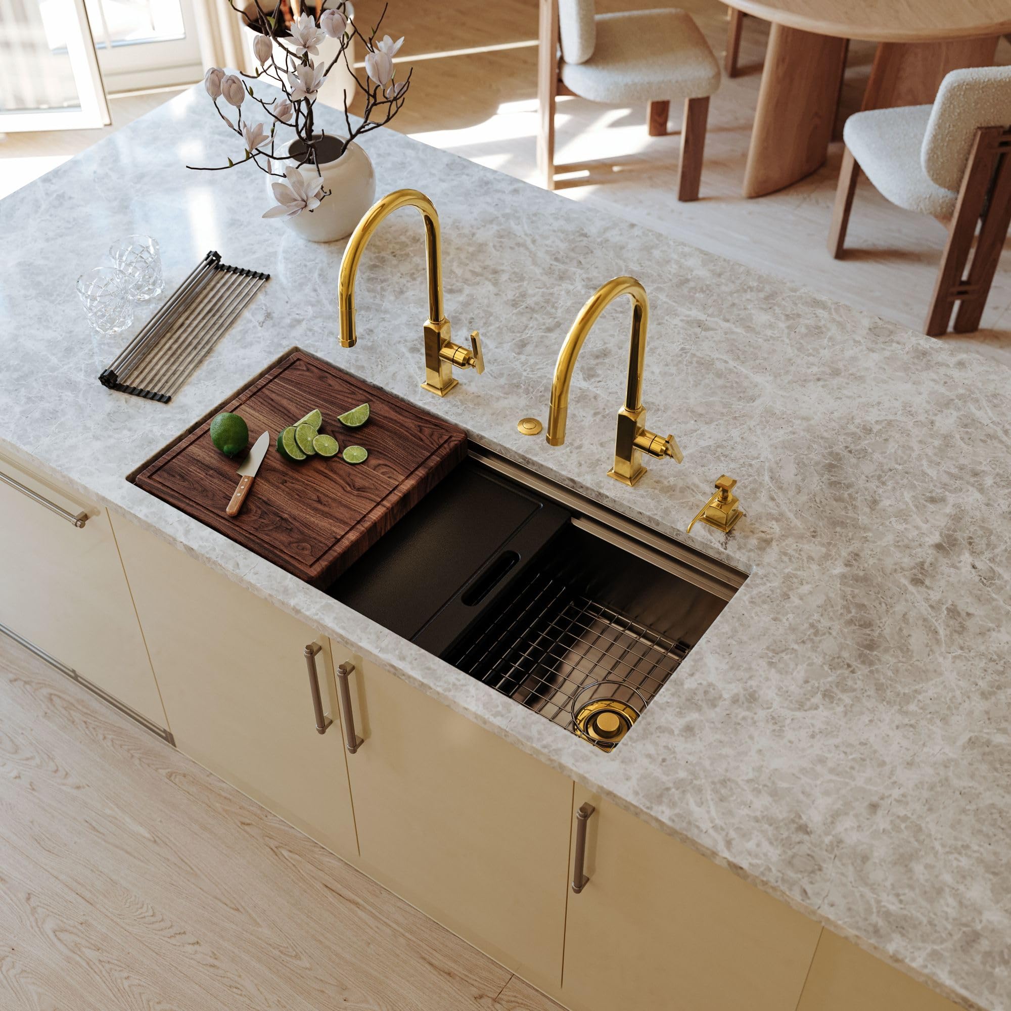 Rohl 744TCB Tuscan Brass Kitchen Faucet - Premium Brass Finish for Modern & Traditional Kitchens - Perfect for Sinks, Islands & Wet Bars