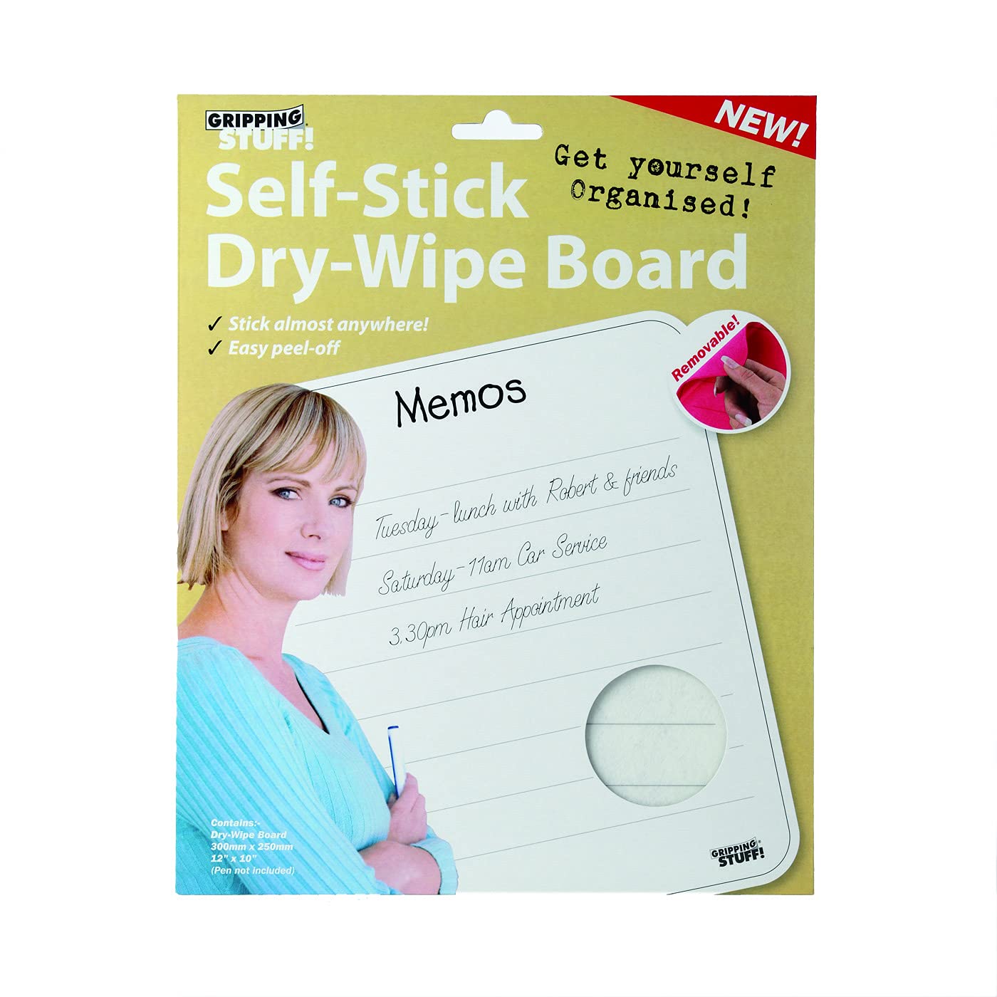 Dry Erase Memo Board with Strong Grip - Whiteboard for Office, Home & Classroom - Perfect for Notes, Reminders & Daily Planning