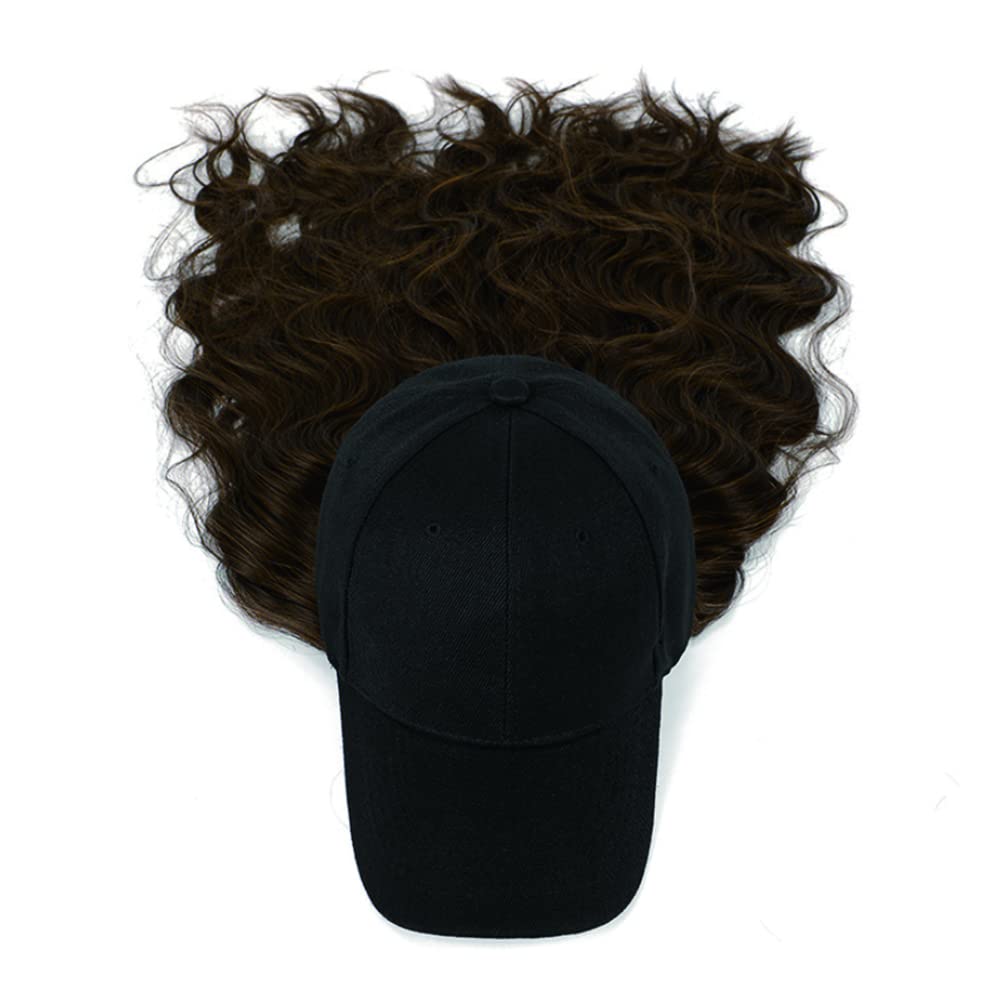 One Piece Baseball Cap with 21 Inch Long Wavy Hair Extension - Synthetic Wig Hat for Women & Girls - Perfect for Cosplay, Costume Parties & Everyday Fashion