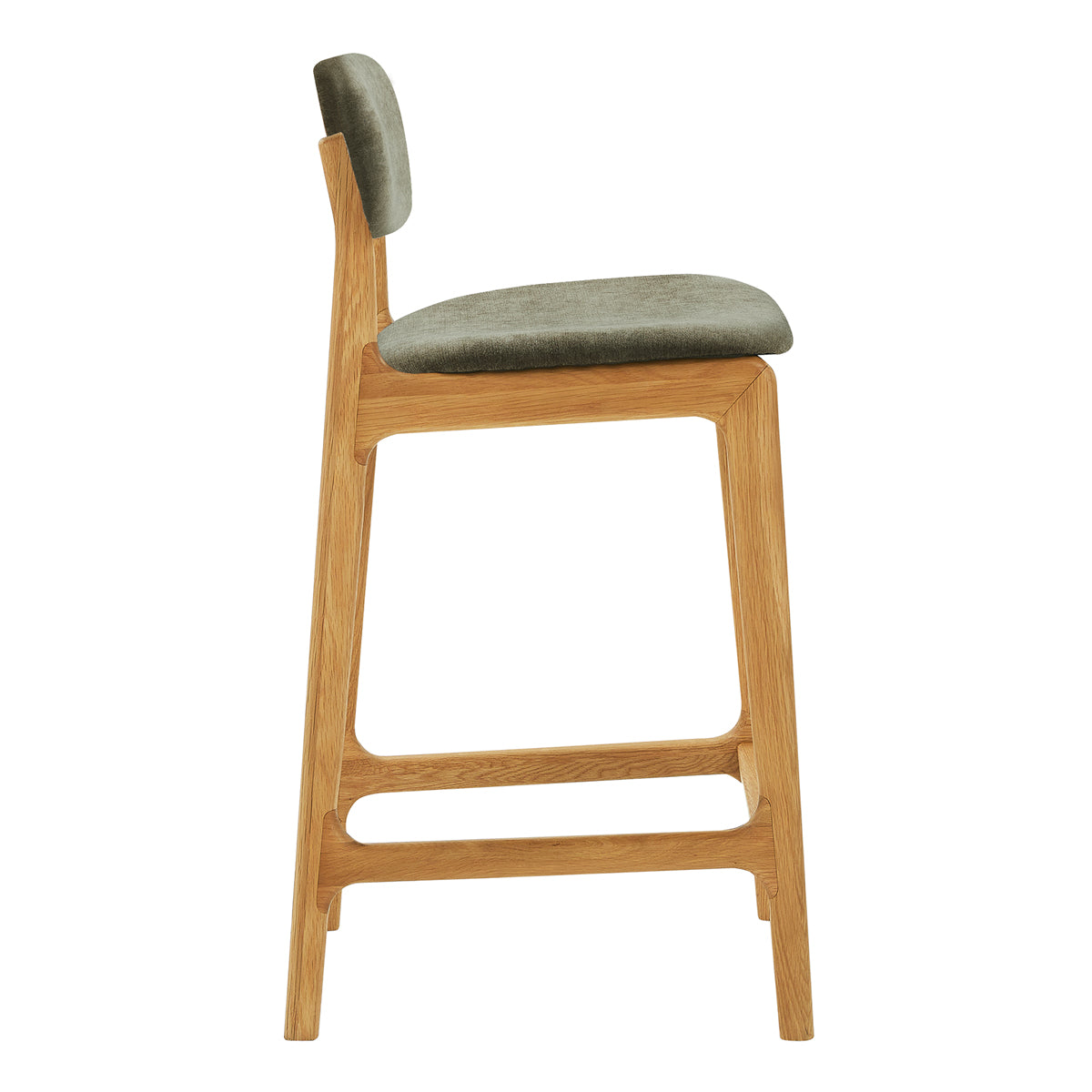 Premium Alaska Fabric Bar Stool - Comfortable & Stylish Counter Height Stool for Kitchen Island, Breakfast Nook, or Home Bar - Durable Upholstered Seat with Metal Base