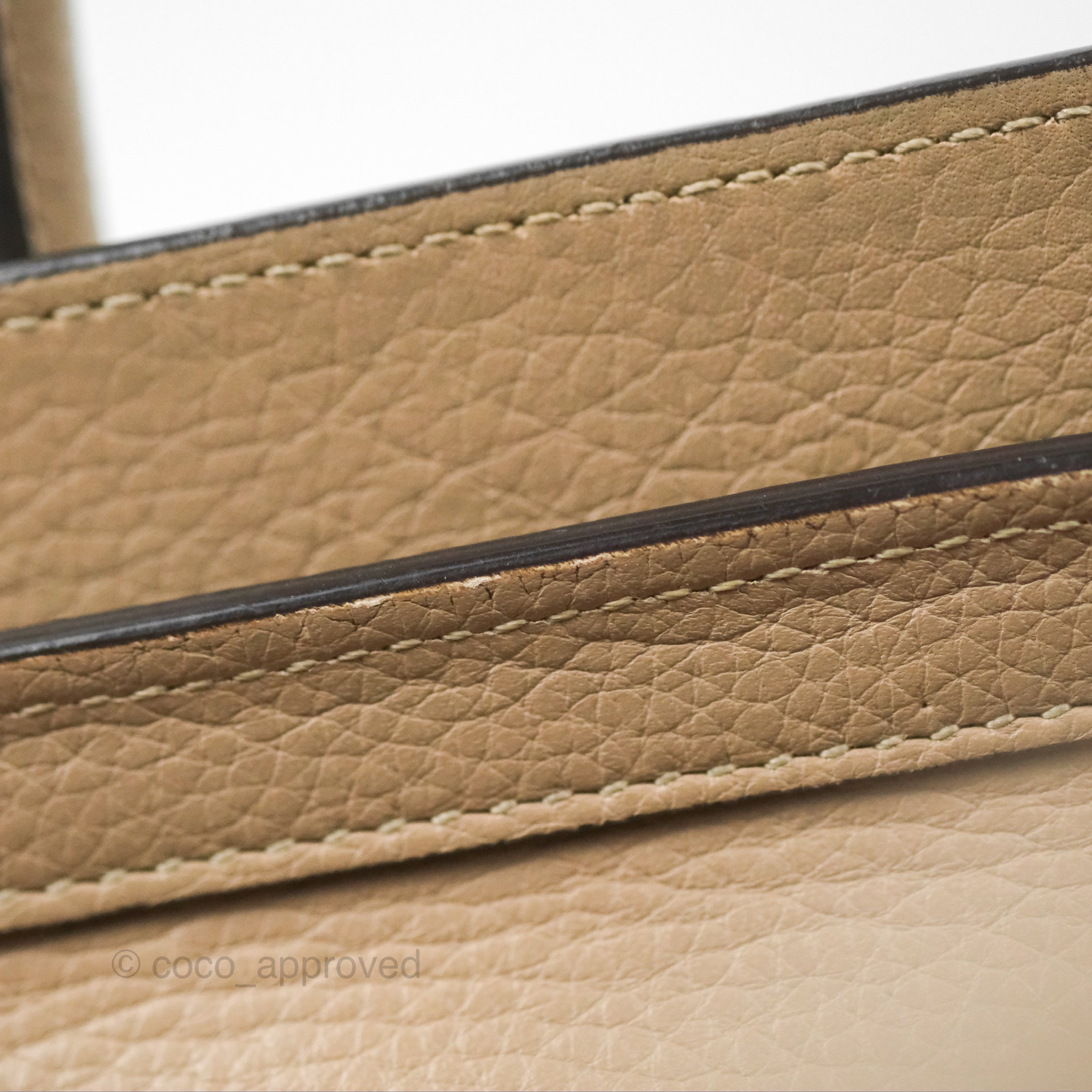 Celine Nano Luggage Bag in Dune Drummed Calfskin Leather - Stylish Crossbody Purse for Women, Perfect for Work, Travel & Everyday Use