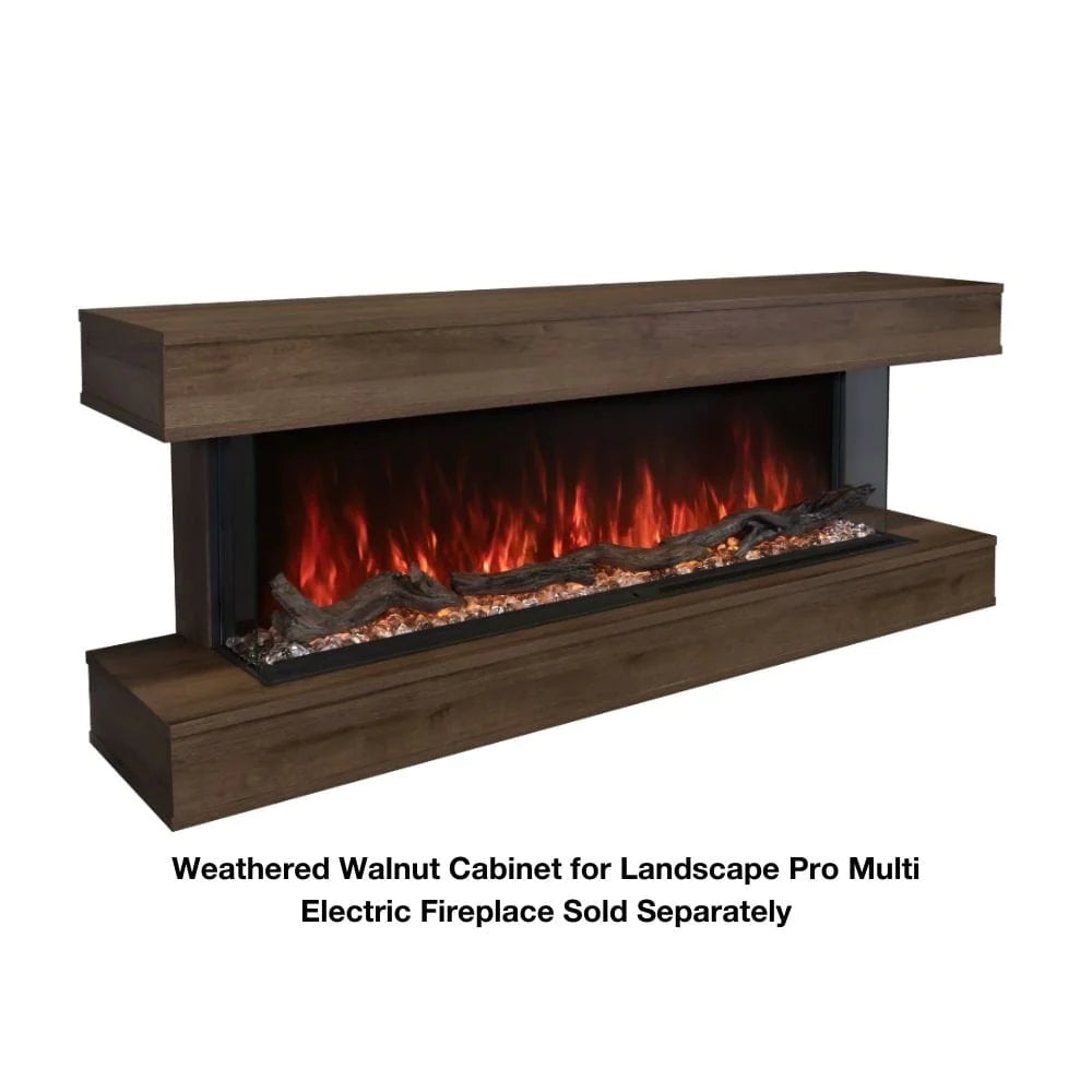 Modern Flames Landscape Pro Multi-Sided Wall Mounted Cabinet - Stylish Storage Solution for Living Room, Bedroom & Office Decor