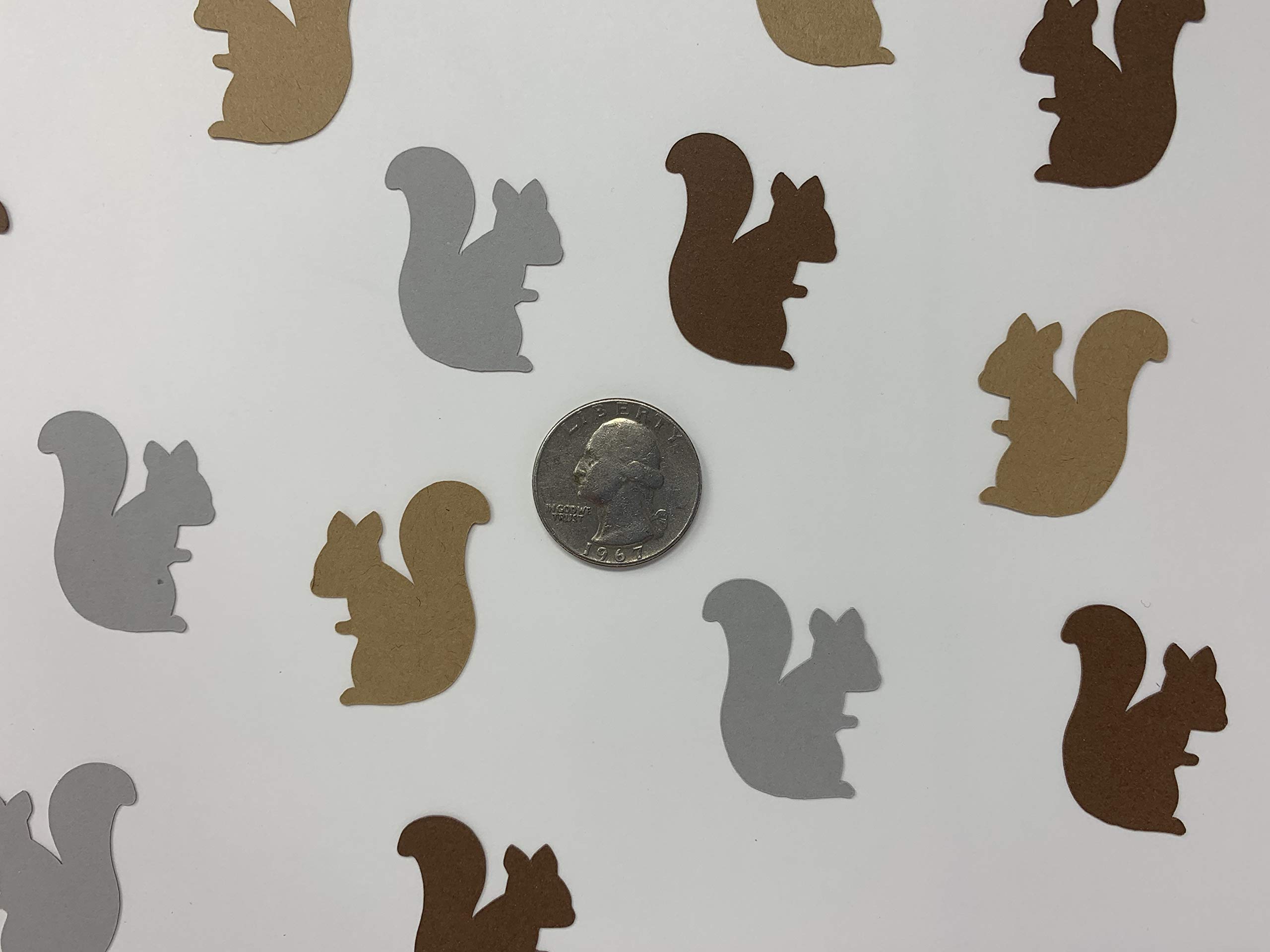 Squirrel Confetti Decorations - 100 Pieces Woodland Creatures Party Supplies for Baby Showers & Birthday Parties - Perfect for Forest Theme Celebrations and DIY Crafts