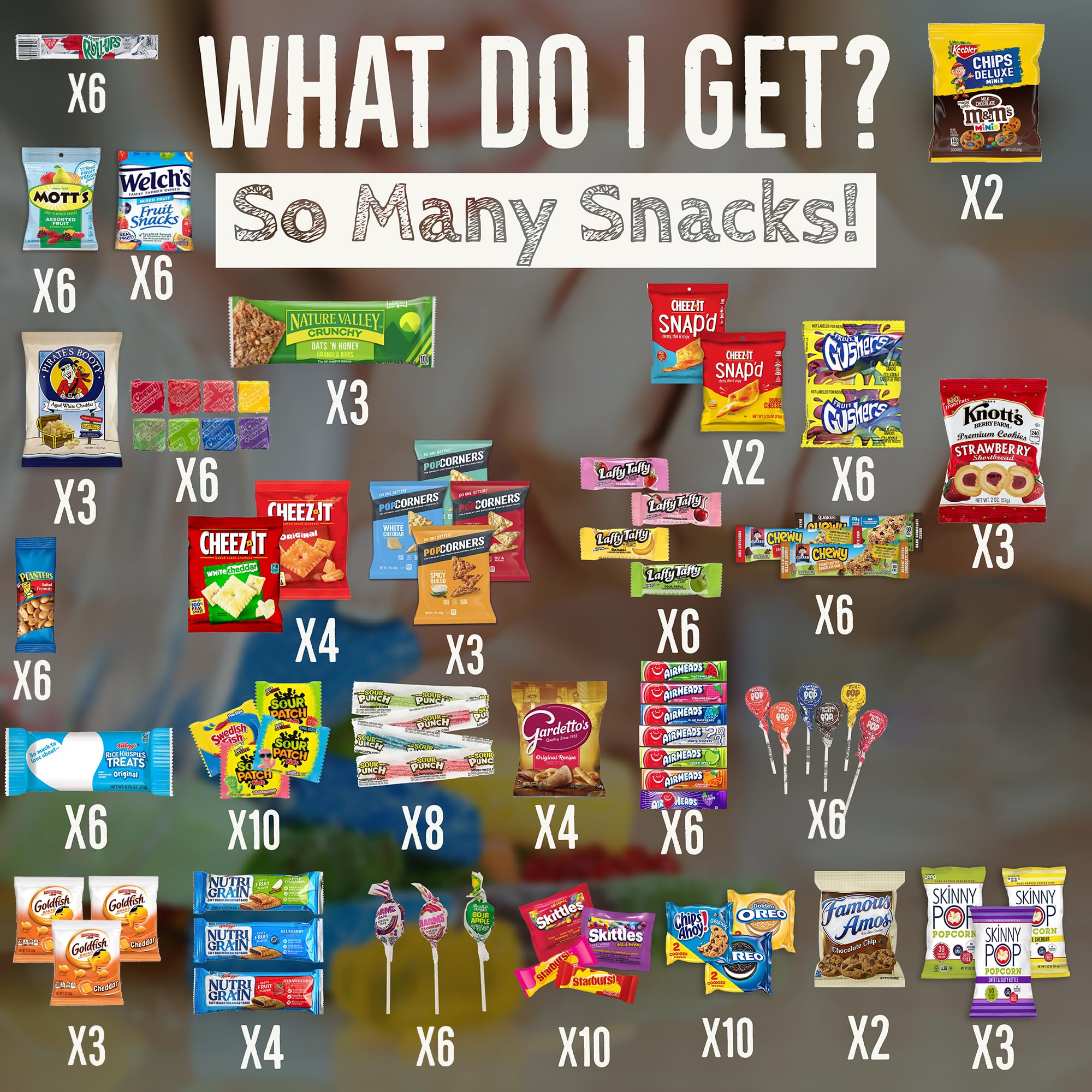 150 Count Office & School Snacks Variety Pack - Healthy Care Package for Work, College & Dorm Life - Perfect for Study Breaks, Meetings & Gift Baskets