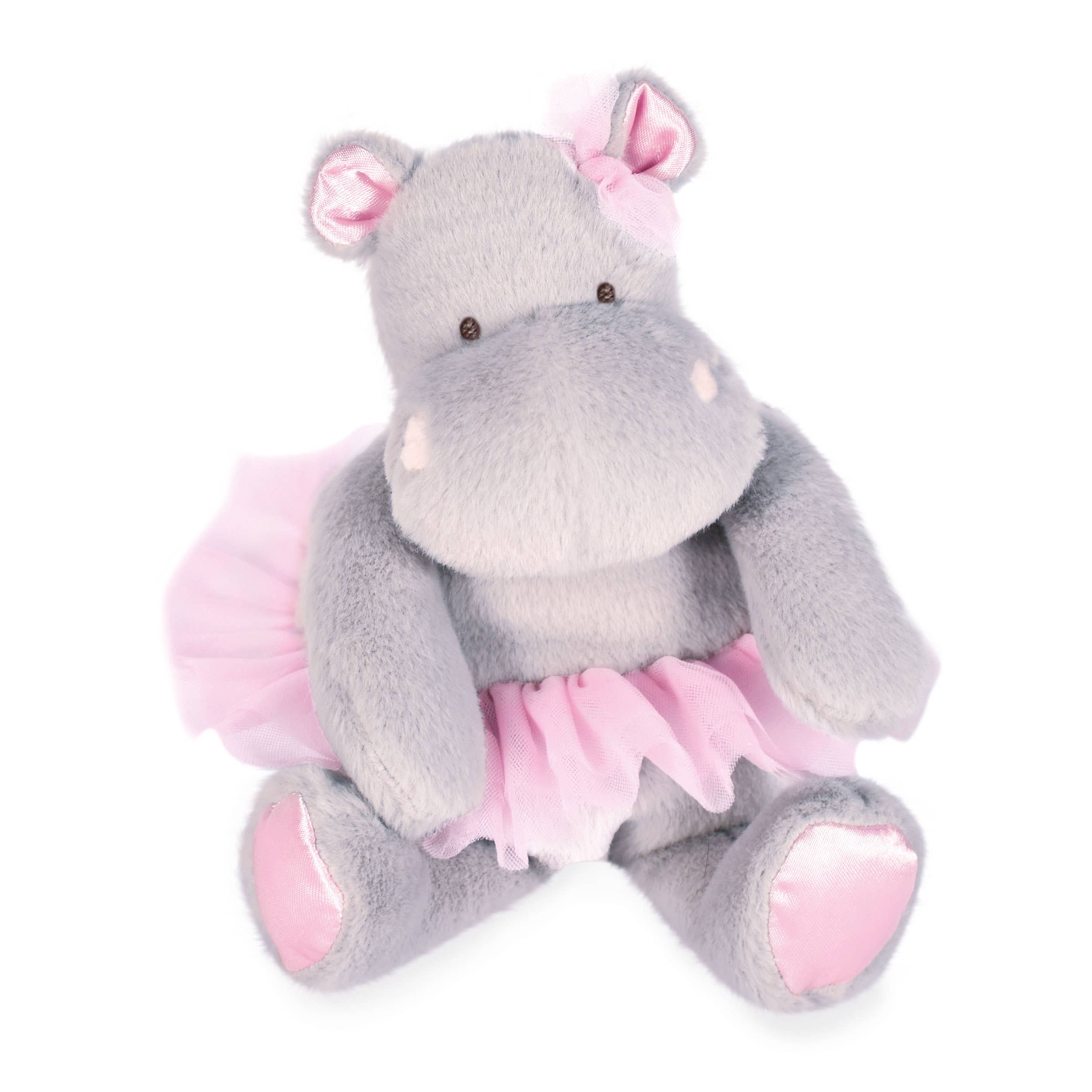 Gray Tutu Hippo Plush Stuffed Animal - Soft & Cuddly Plush Toy for Kids, Girls, Boys | Perfect Gift for Birthdays, Baby Showers & Nursery Decor