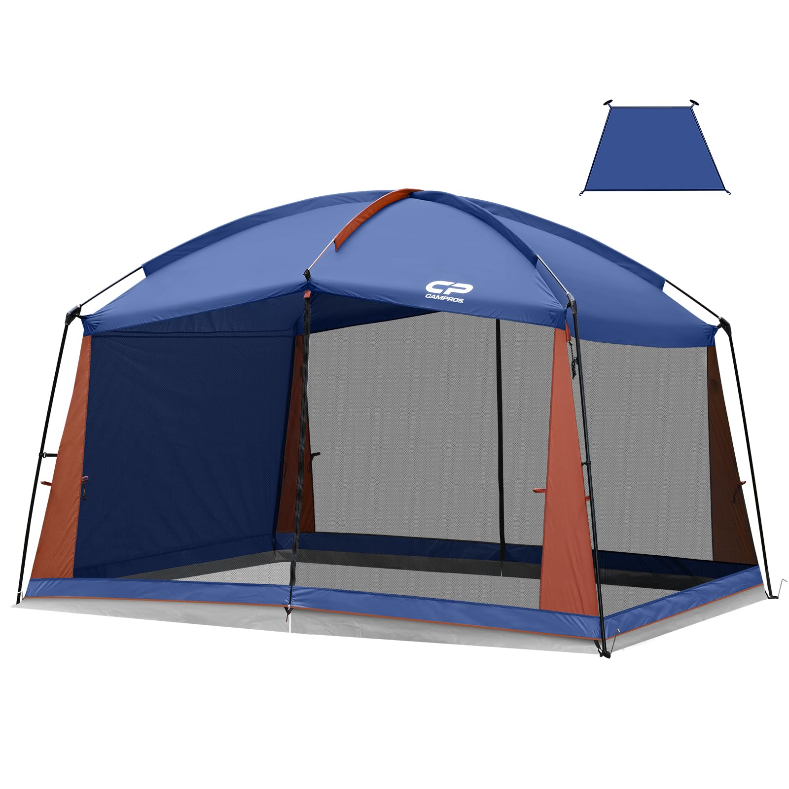 12x10 Ft CAMPROS Screen House Tent - Mesh Net Wall Canopy Shelter for Outdoor Camping, Patios & Backyard Activities | Waterproof Gazebo for Picnics, BBQs & Bug-Free Relaxation