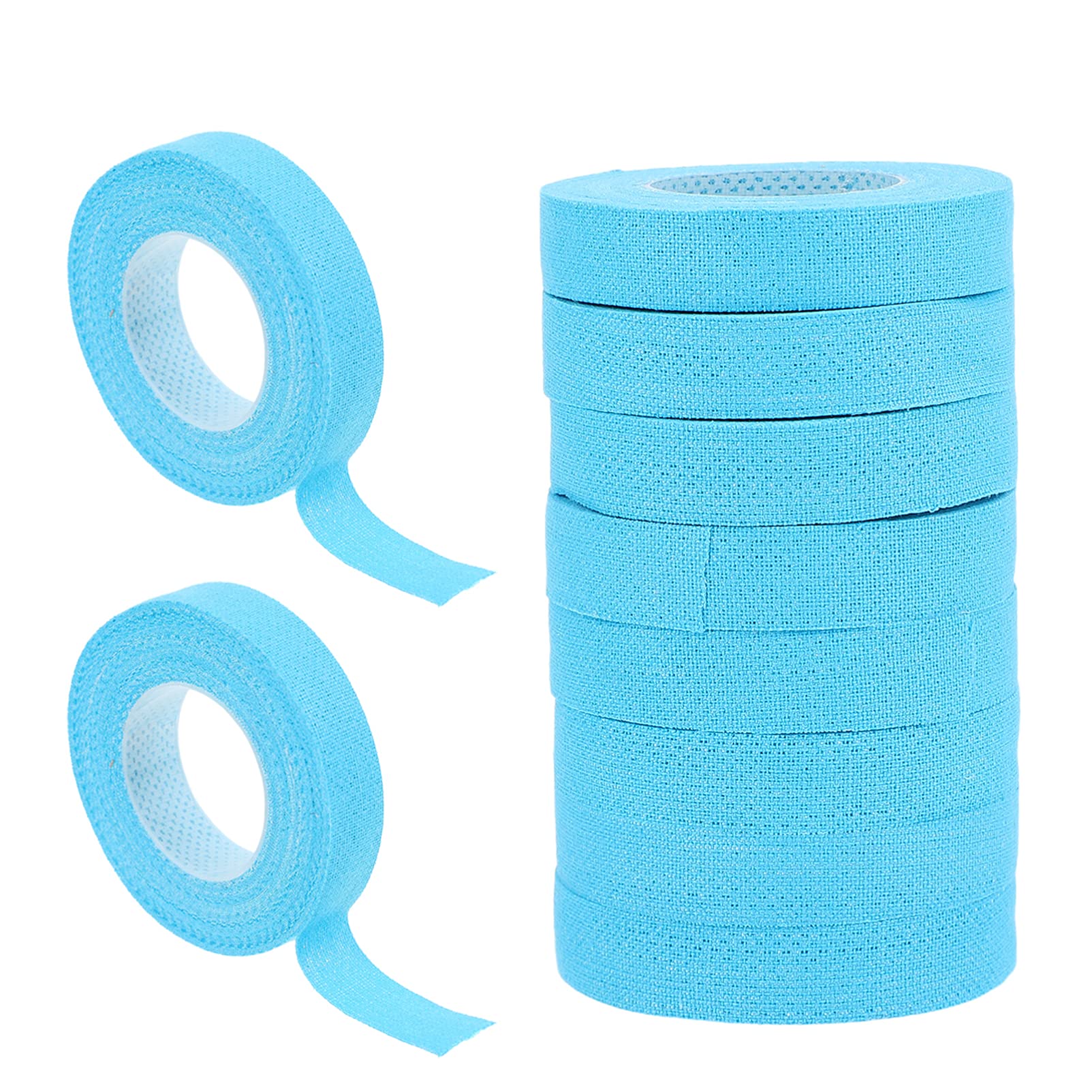 10 Rolls Cotton Athletic Tape for Guzheng, Guitar & Zither - Skin-Friendly Adhesive Finger Tape for String Instruments (Sky Blue) - Perfect for Musicians, Sports Injury Protection & First Aid