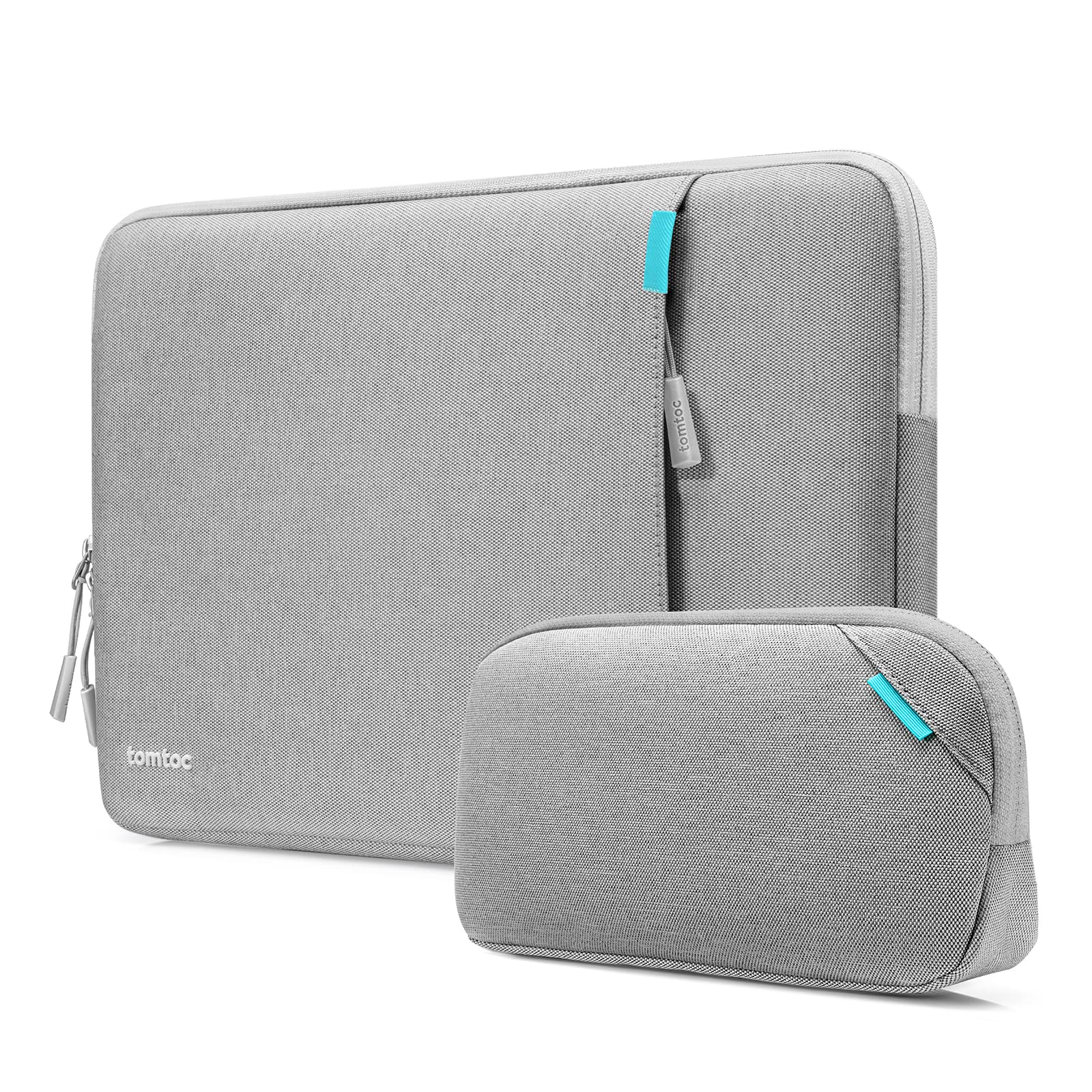 tomtoc 360 Protective Laptop Sleeve for 13-inch MacBook Air M4/M3/M2/M1 & MacBook Pro M2/M1 (2025-2018 Models A3240 A3113 A2681 A2337) - Water-Resistant Shockproof MacBook Case with Accessory Pouch - Perfect for Travel, Work, and School