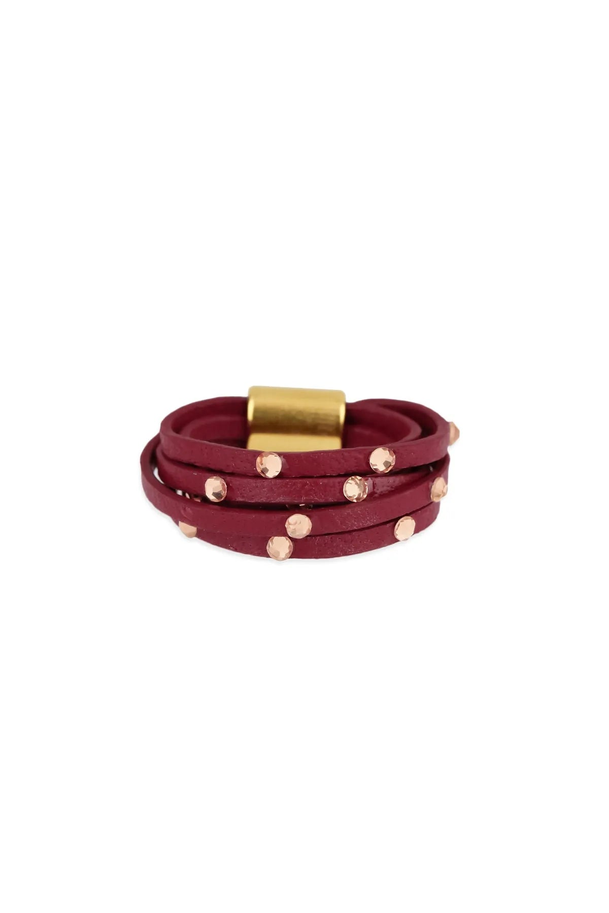 Genuine Leather Crystal Ring for Women - Elegant Bohemian Jewelry for Parties, Weddings & Everyday Wear