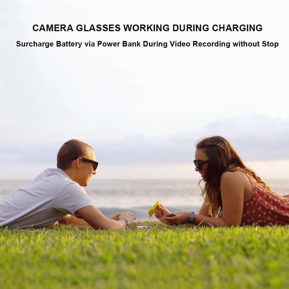 OhO 128GB Smart Glasses with Full HD Camera & Open Ear Bluetooth Speaker - Polarized UV400 Lenses for Men & Women - Perfect for Running, Cycling, Hiking & Outdoor Activities