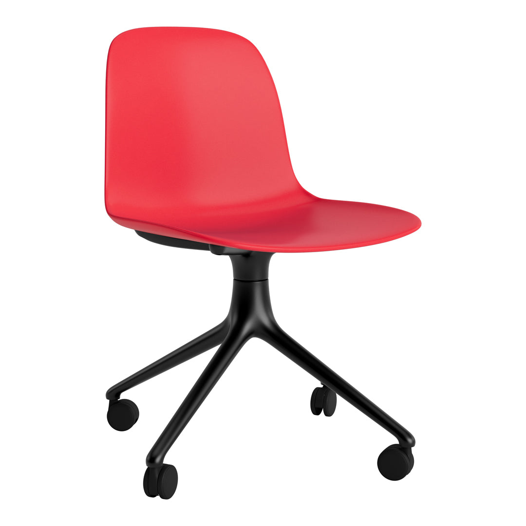 Ergonomic Form Chair with 4-Wheel Swivel Base - Adjustable Office Chair for Home & Work - Perfect for Desk Work, Gaming, and Study Sessions