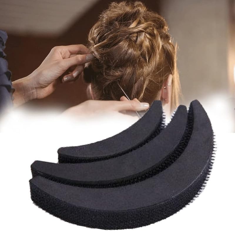 CHRONEX Women's Hair Volumizer Puff Maker - Banana Bumpits Hair Accessories for Volume & Lift (Set of 2) - Perfect for Parties, Weddings & Everyday Hairstyling