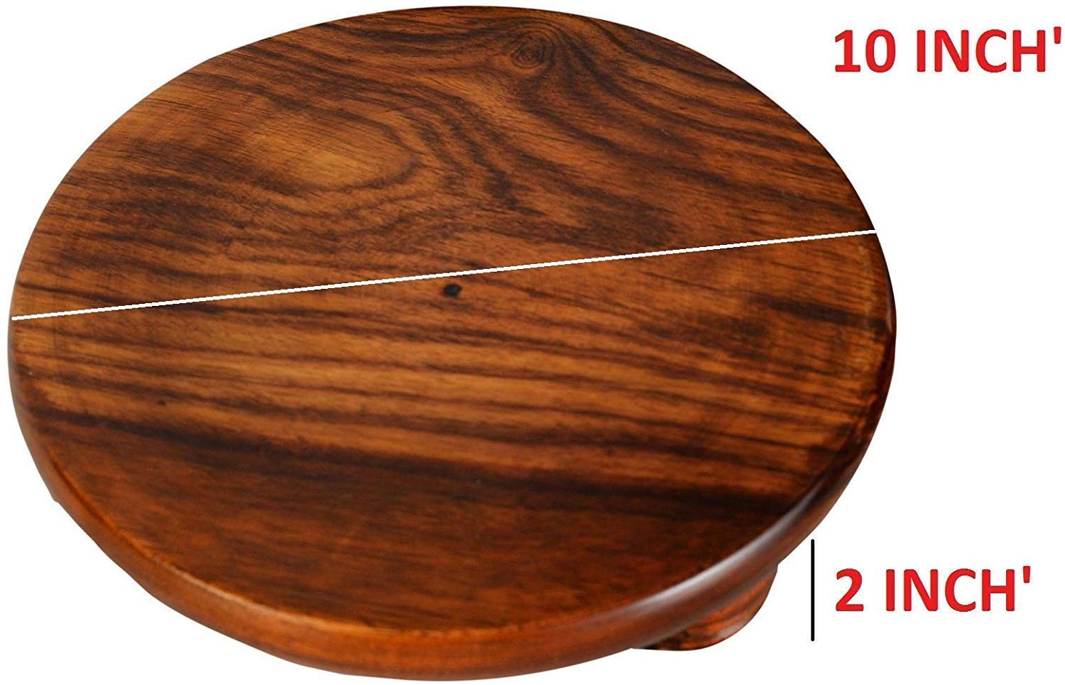 Premium Wooden Roti Roller & Chakla Set - 10 Inch Chapati Maker, Phulka Maker, Rolling Pin Board with Marble Belan for Indian Bread - Perfect for Home & Kitchen Baking, Cooking Roti, Chapati, Paratha, Puri