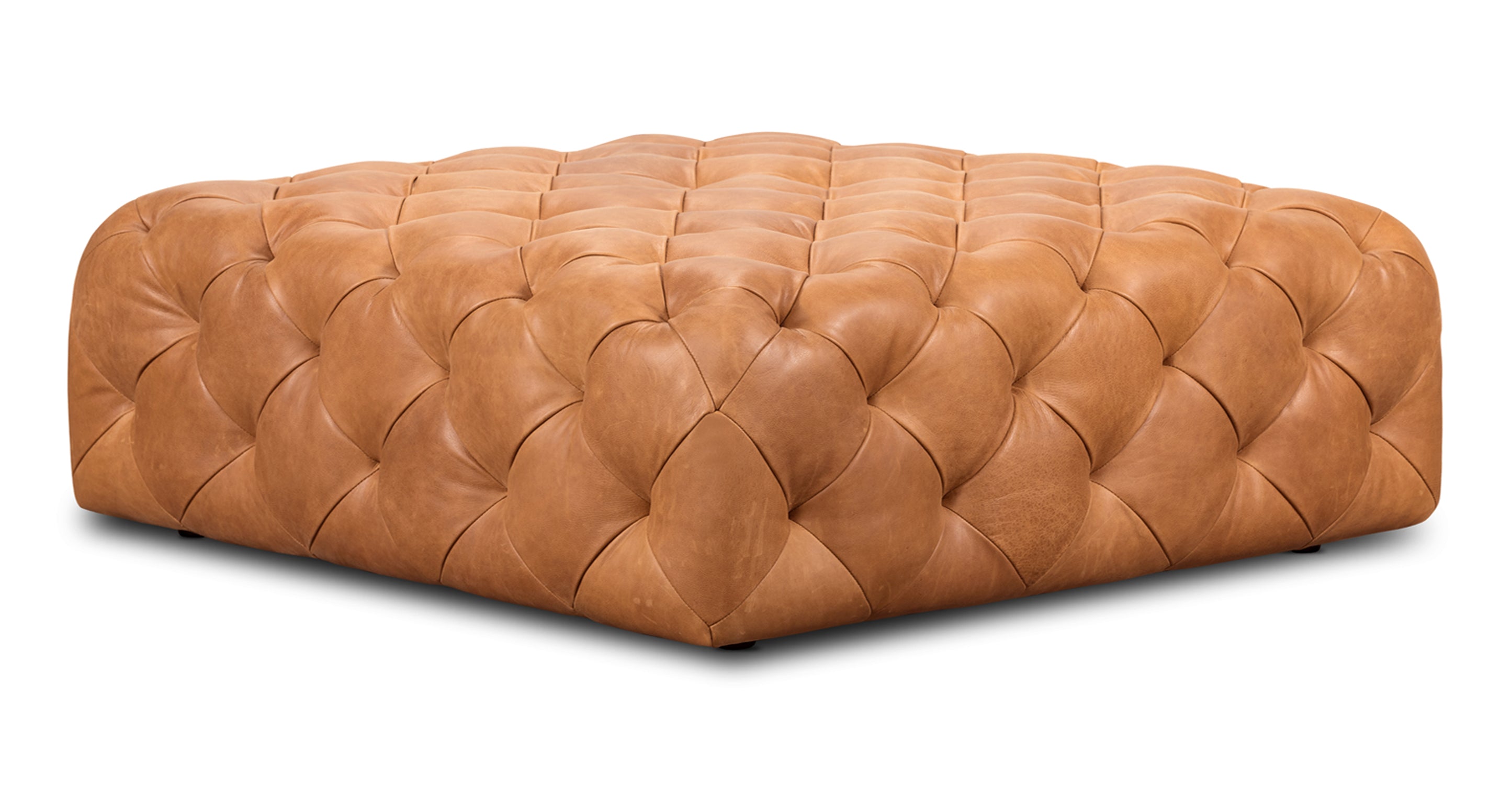 Premium Turin Leather Ottoman - Versatile Footrest, Storage Bench & Extra Seating - Perfect for Living Room, Bedroom & Home Office