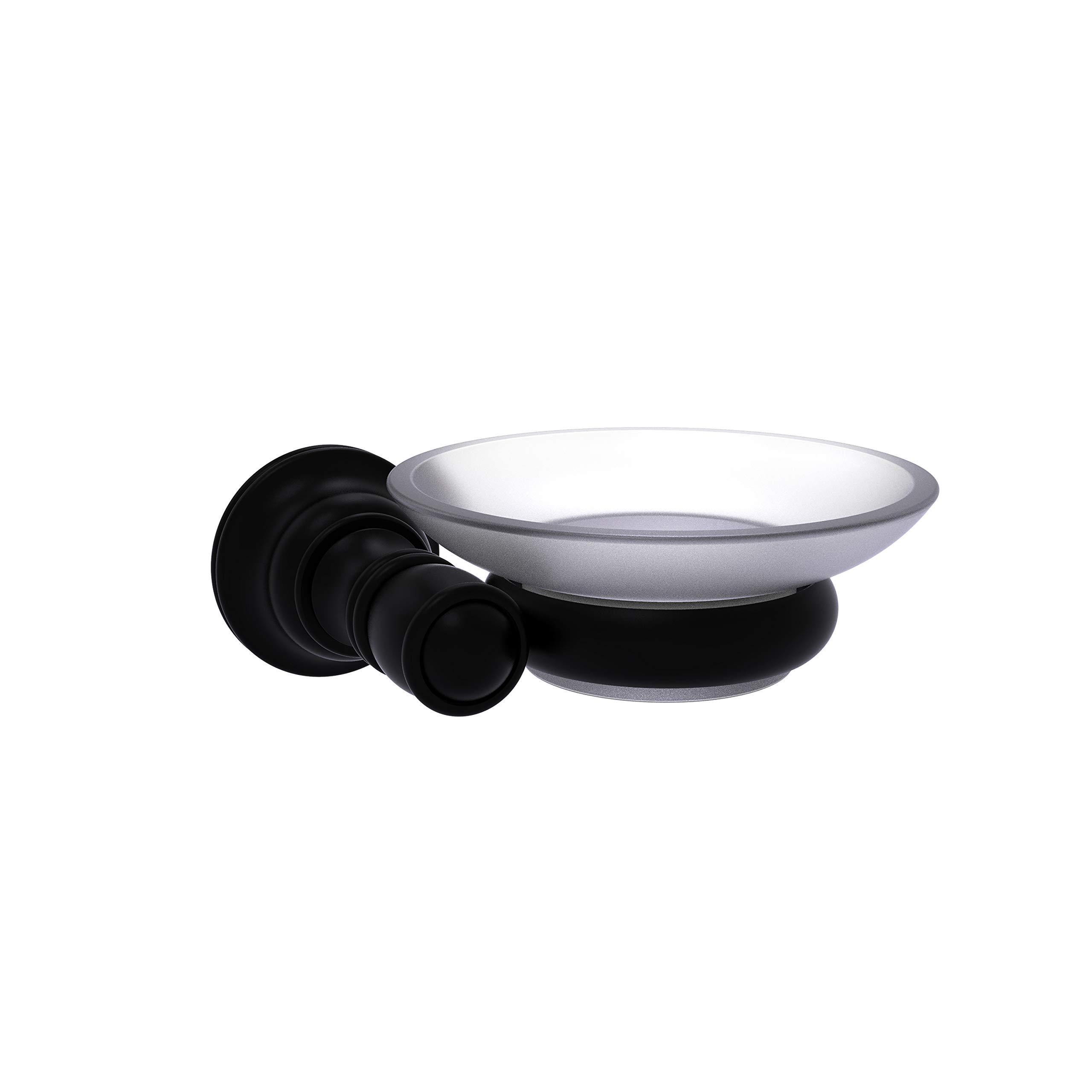 Allied Brass CL-62 Carolina Collection Matte Black Wall Mounted Soap Dish - Bathroom & Shower Organizer for Home Decor