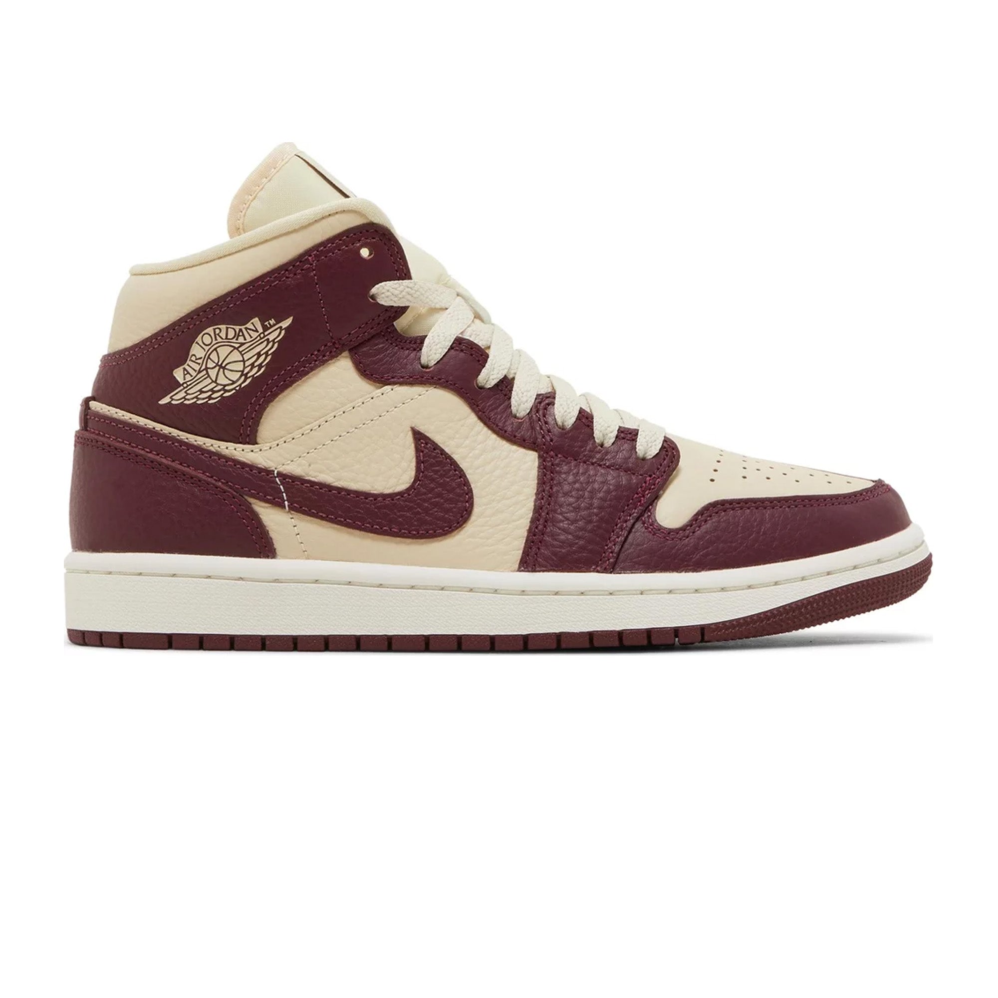 Air Jordan 1 Mid SE 'Split Beach Cherrywood Red' Women's Basketball Shoes (2022) - Comfortable Sneakers for Casual Wear, Street Style & Gym Workouts