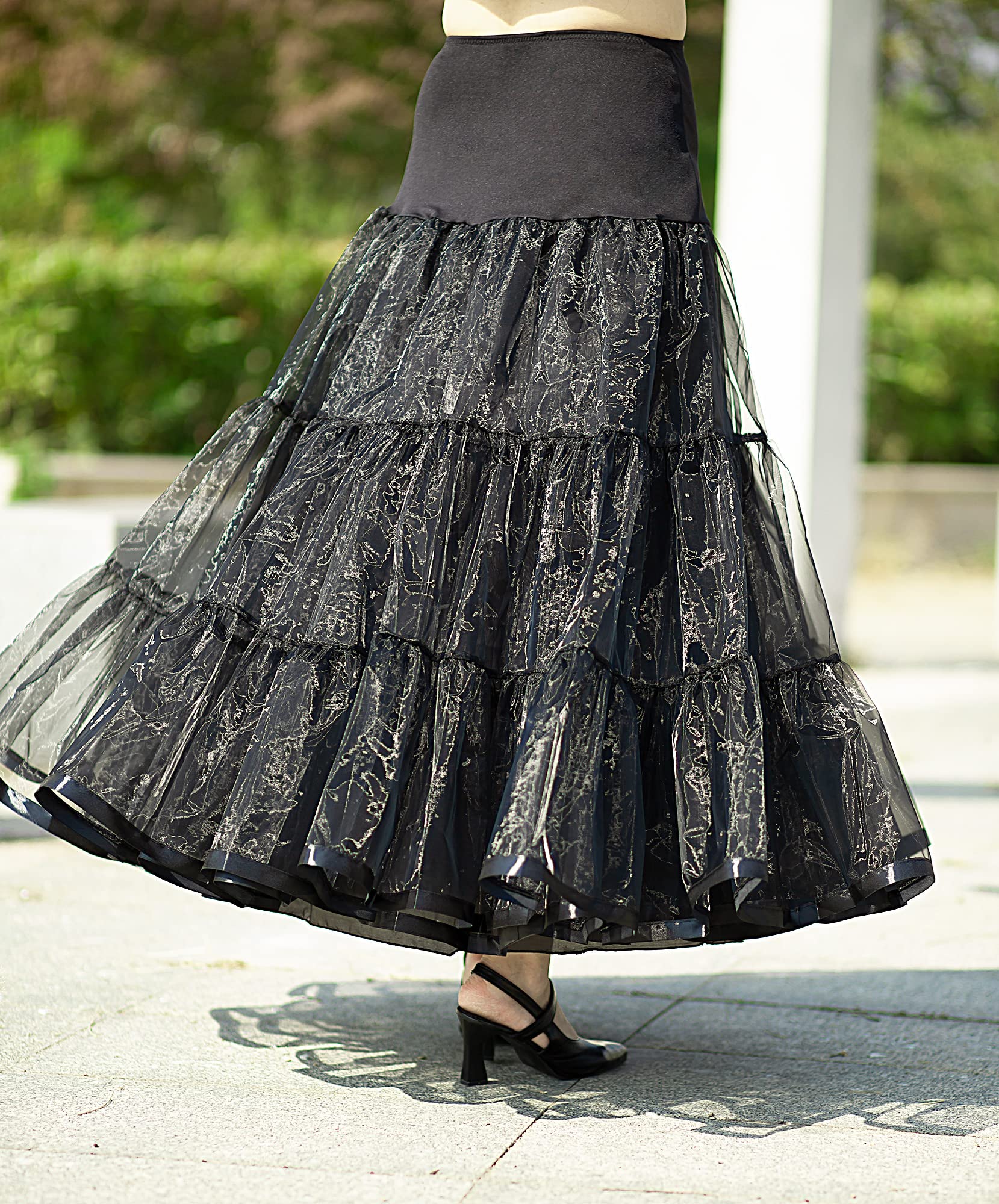Women's Puffy Tulle Petticoat Skirt - Long Crinoline Underskirt for Wedding Dresses, Prom, Parties & Special Occasions | Perfect for Ball Gowns, Quinceañeras & Formal Events