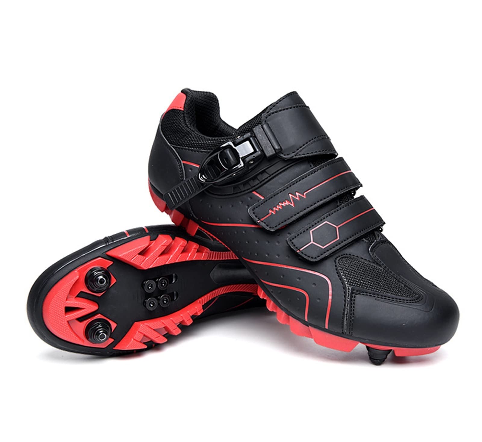DUOER Men's MTB Cycling Shoes - Professional Self-Locking Road Bike Shoes for Outdoor Sports & Racing | Perfect for Mountain Biking, Road Cycling & Training