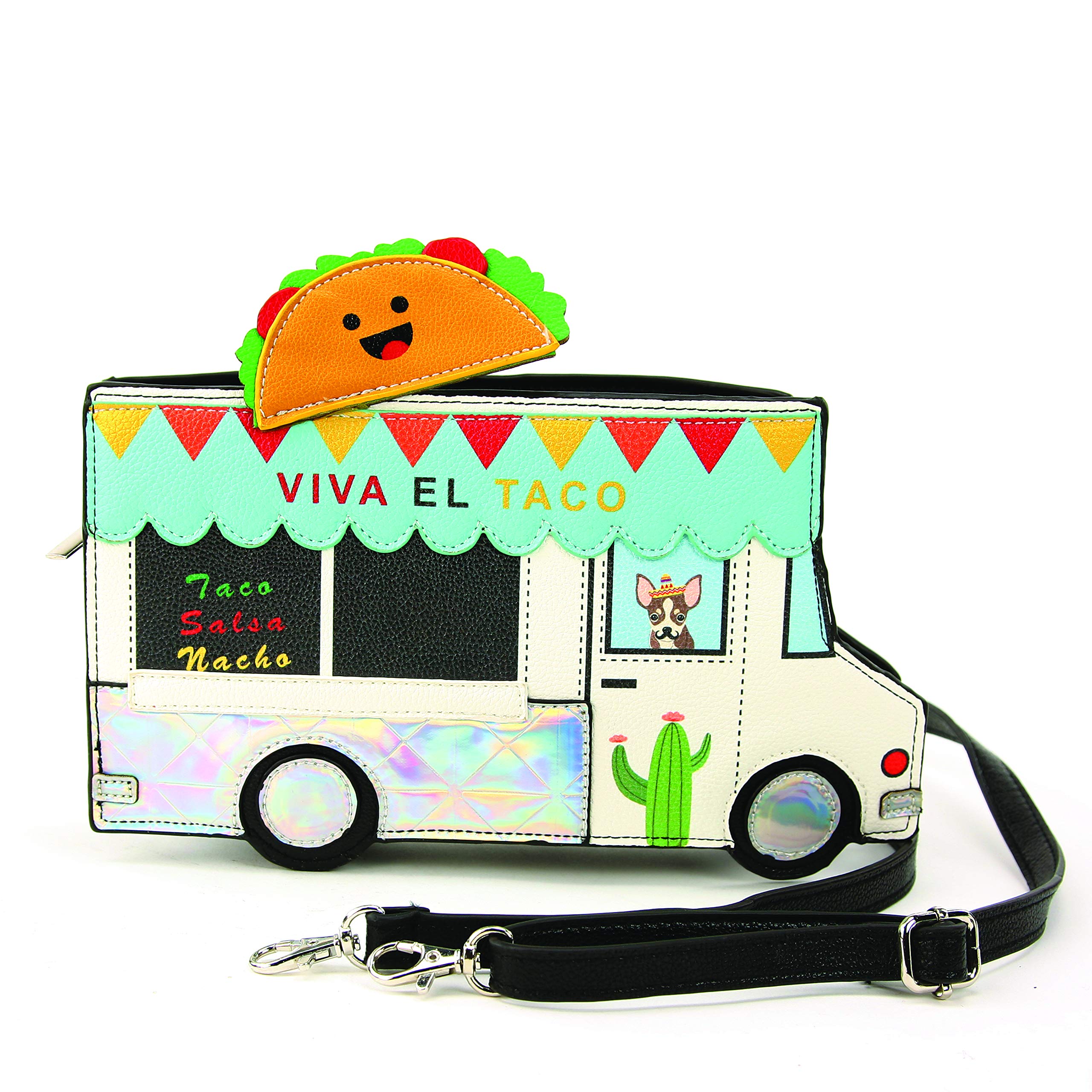 Stylish Taco Truck Crossbody Bag - Waterproof Vinyl Purse for Women | Perfect for Travel, Shopping & Casual Outings