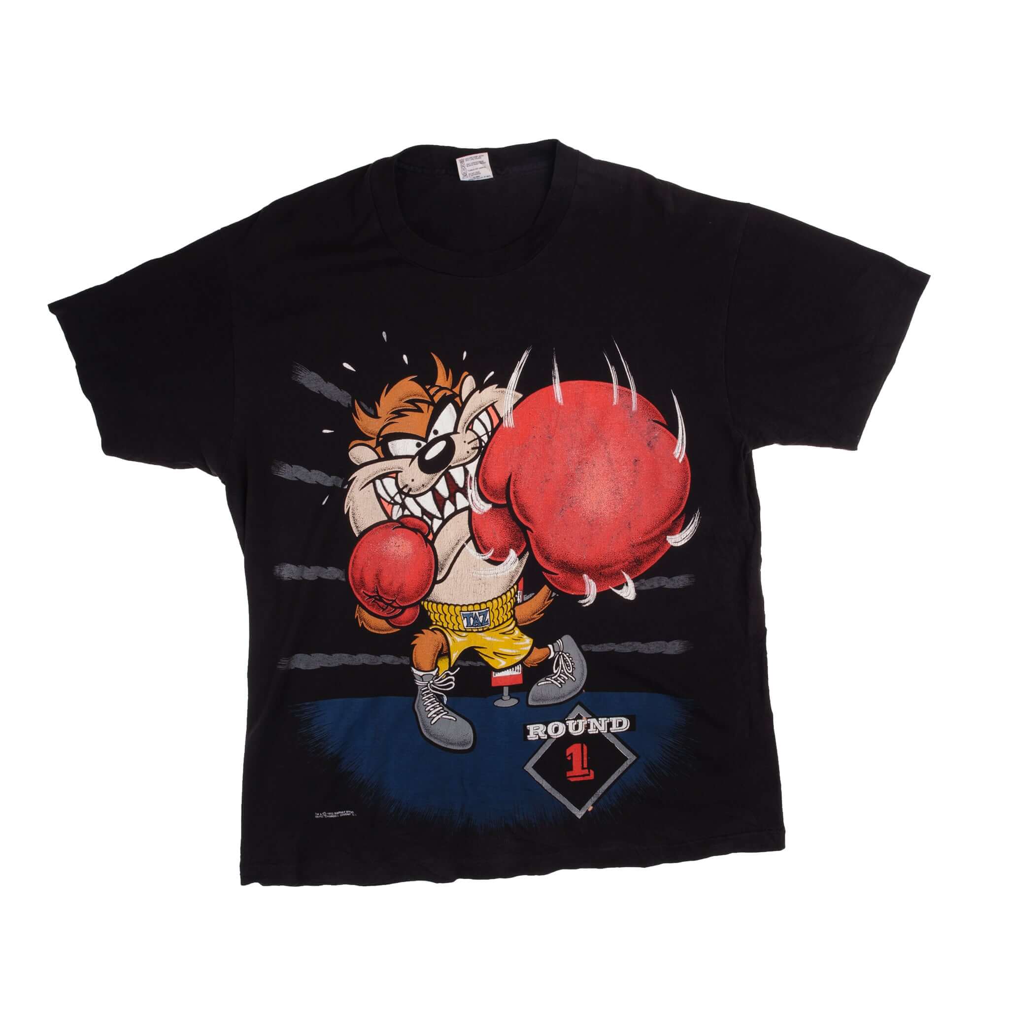 Vintage Looney Tunes Boxing Taz T-Shirt XL 1993 Retro Cartoon Graphic Tee - Made in USA - Perfect for Casual Wear, Gift Giving & Collectors