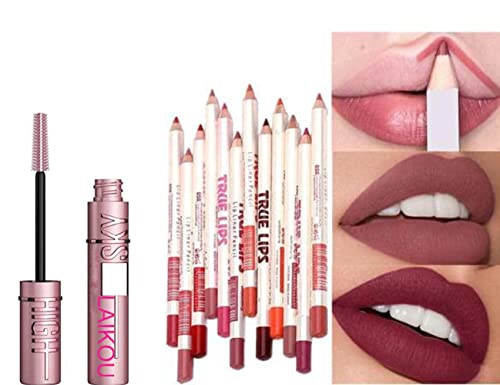 **Professional Natural Look Sky High Volume & Curling Mascara - Waterproof, Sensational Lash Effect | Easy to Apply, Long-Lasting | Perfect for Daily Wear, Parties & Special Occasions**