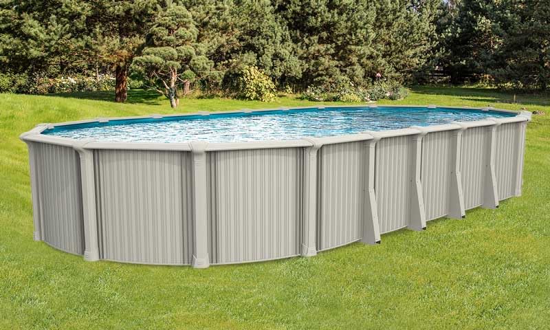 In The Swim 15' x 26' Oval Above Ground Swimming Pool Kit with Sand Filter, Pump System & A-Frame Ladder - Excursion Package for Backyard, Family Fun & Summer Relaxation