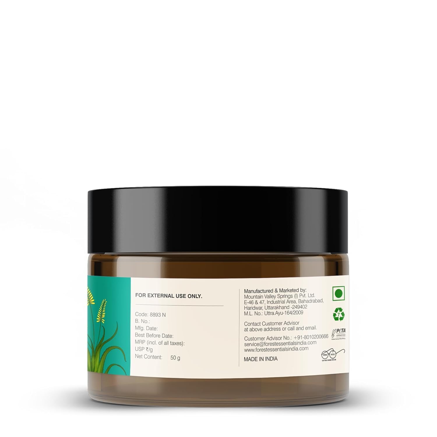 Forest Essentials Light Hydrating Facial Gel with Pure Rosewater | Soothing & Moisturizing Unisex Face Gel | 50g | Perfect for Daily Skincare Routine & Post-Sun Care