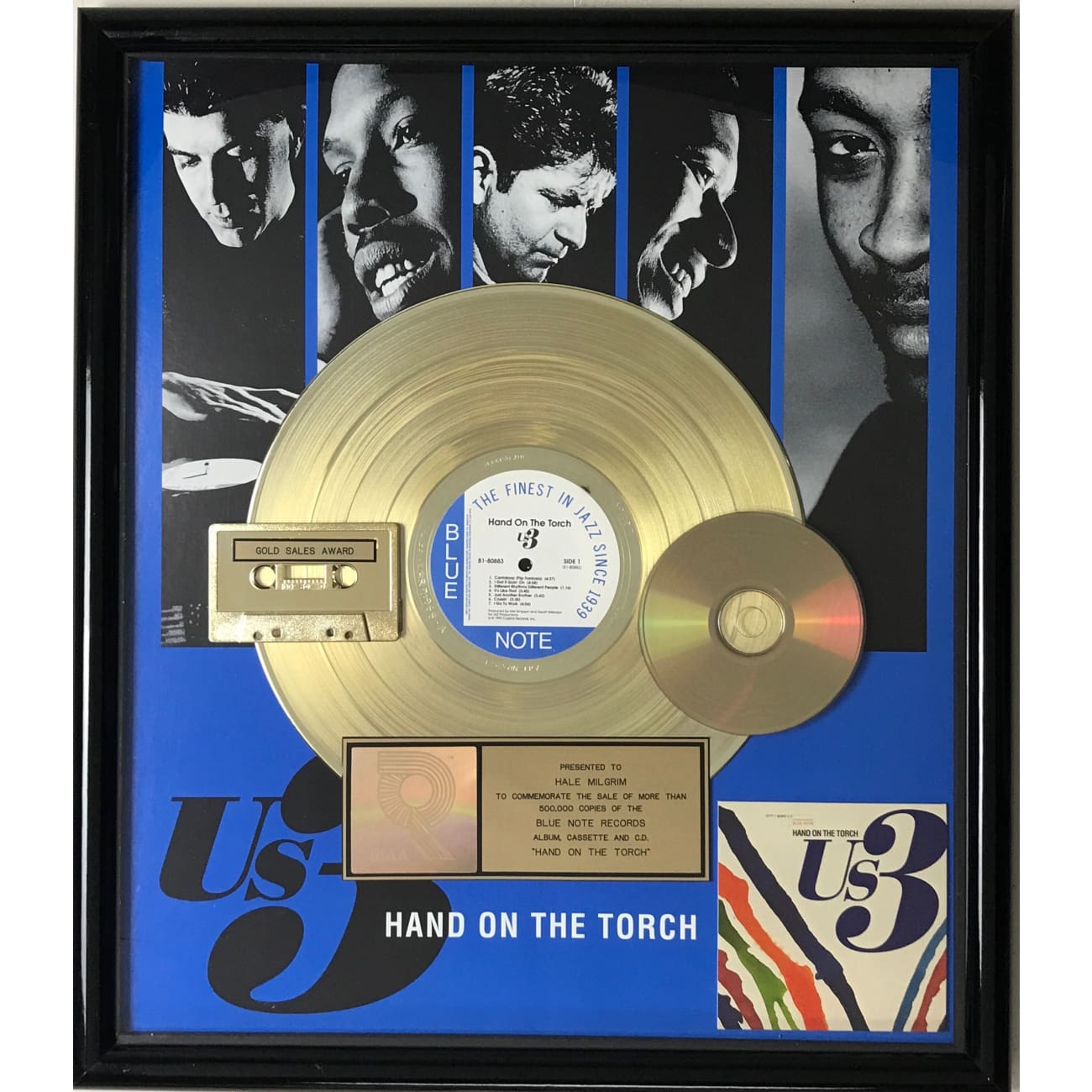 Us3 - Hand On The Torch RIAA Certified Gold Album Award - Perfect for Jazz & Hip-Hop Fans, Music Collectors & Home Decor