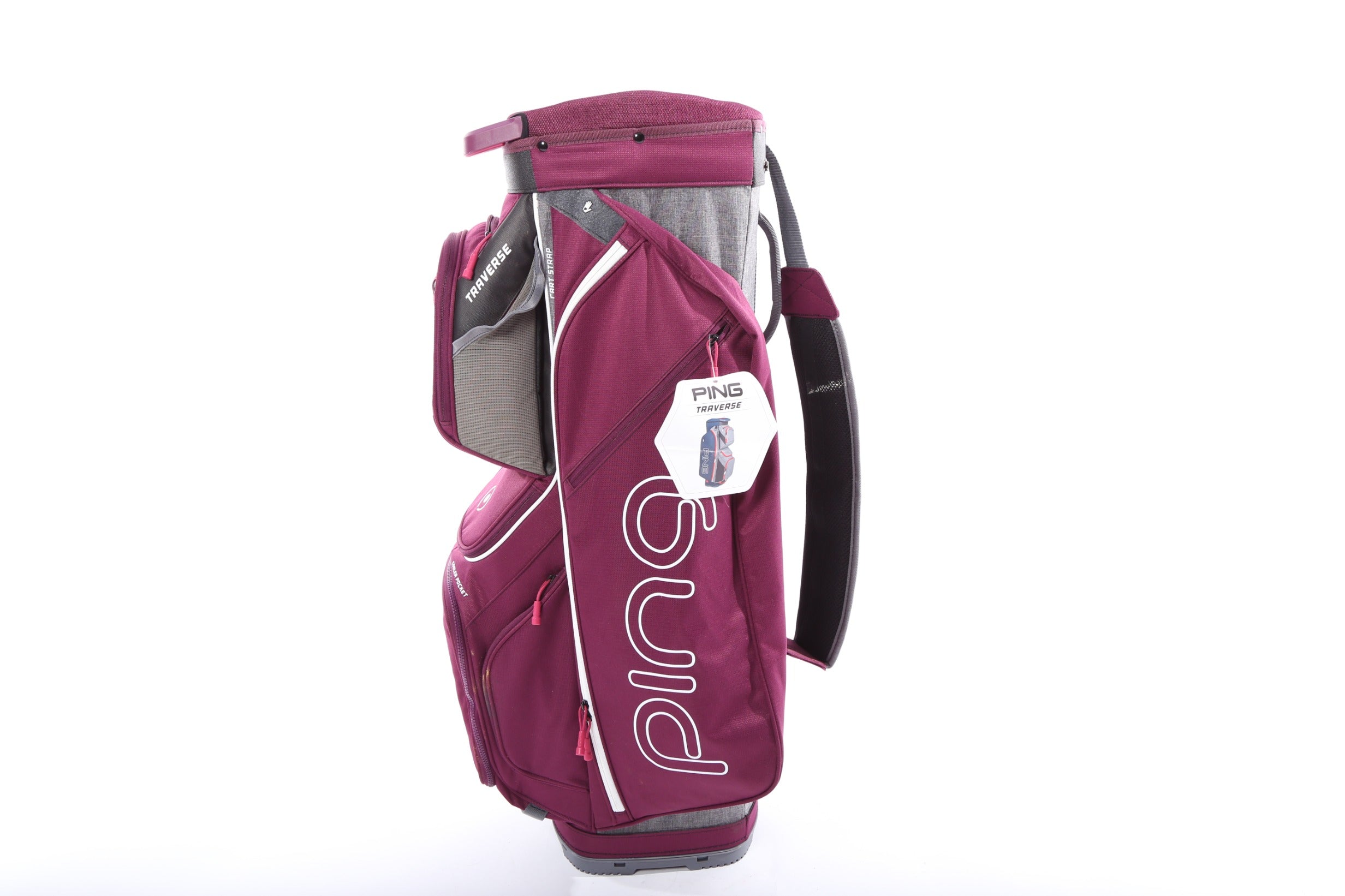 Ping Traverse Cart Golf Bag - 14-Way Divider, 8 Pockets with Rain Cover | Premium Golf Cart Bag for Men & Women | Perfect for Club Tournaments & Weekend Golfing