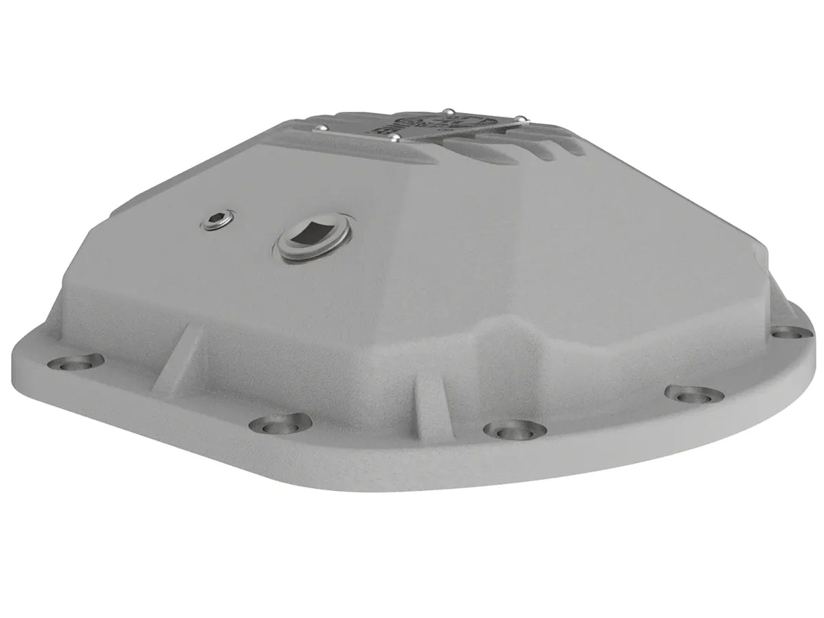 AFE Street Series Front Differential Cover (Raw w/Machined Fins) for Jeep Wrangler TJ & JK 1997-2018 (Dana 30) - Heavy Duty Off-Road Protection for Rock Crawling & Trail Adventures