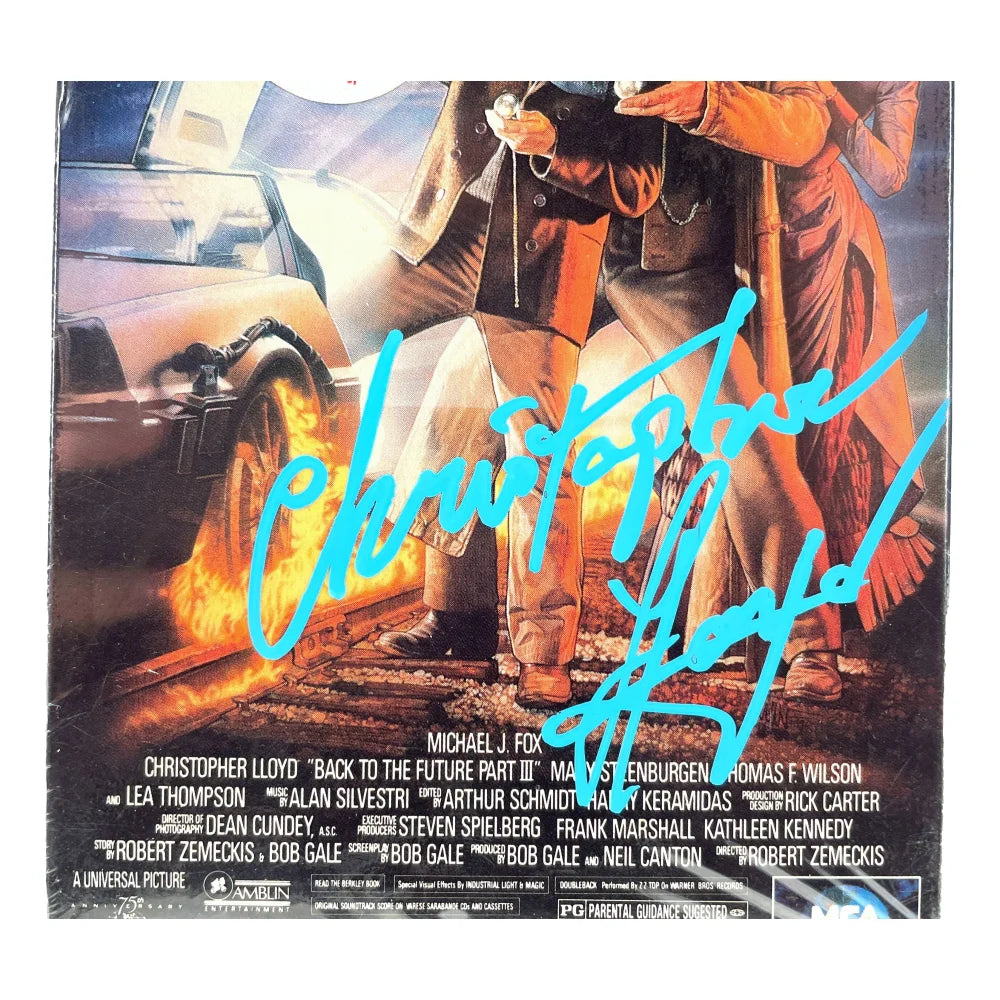 Christopher Lloyd Autographed Back to the Future III VHS Tape (1990) - JSA COA Certified Signed Collectible - Perfect for Movie Memorabilia Collections & 80s Nostalgia Gifts