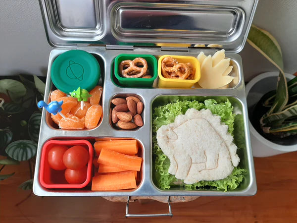 PlanetBox Rover Stainless Steel Bento Lunch Box for Kids & Adults | Eco-Friendly Reusable Food Container | Perfect for School, Work, Picnics & Travel