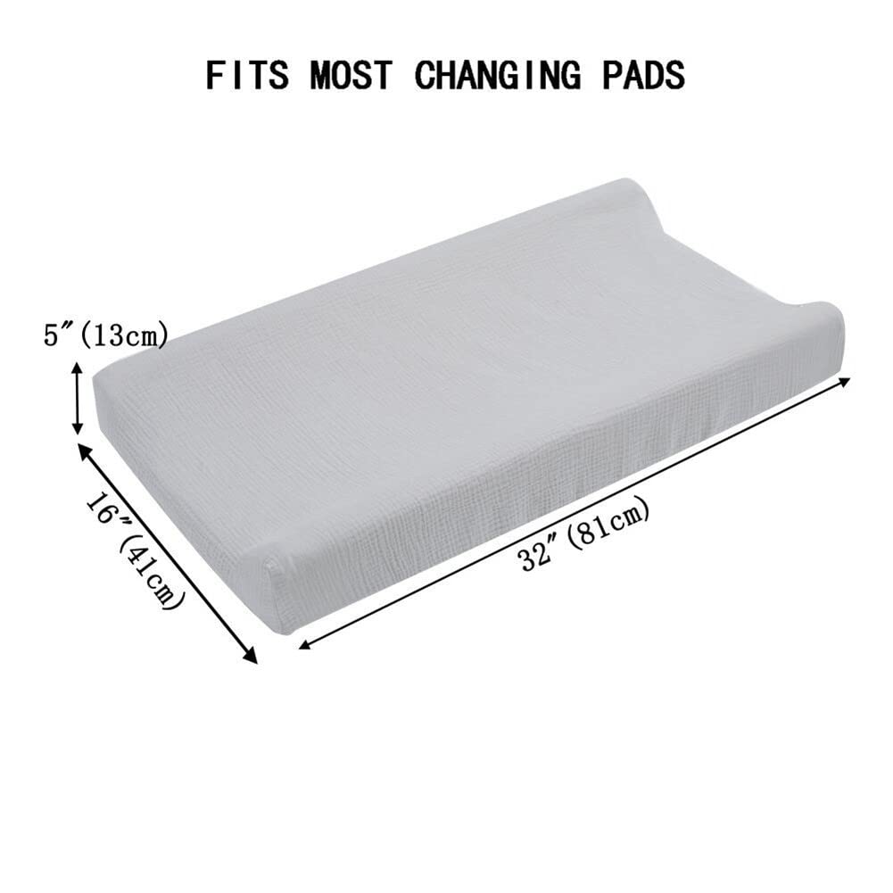 Soft & Breathable Changing Pad Cover for Baby Girls & Boys - Removable Solid Color Diaper Changing Table Pad Cover - Perfect for Nursery, Daycare & Travel