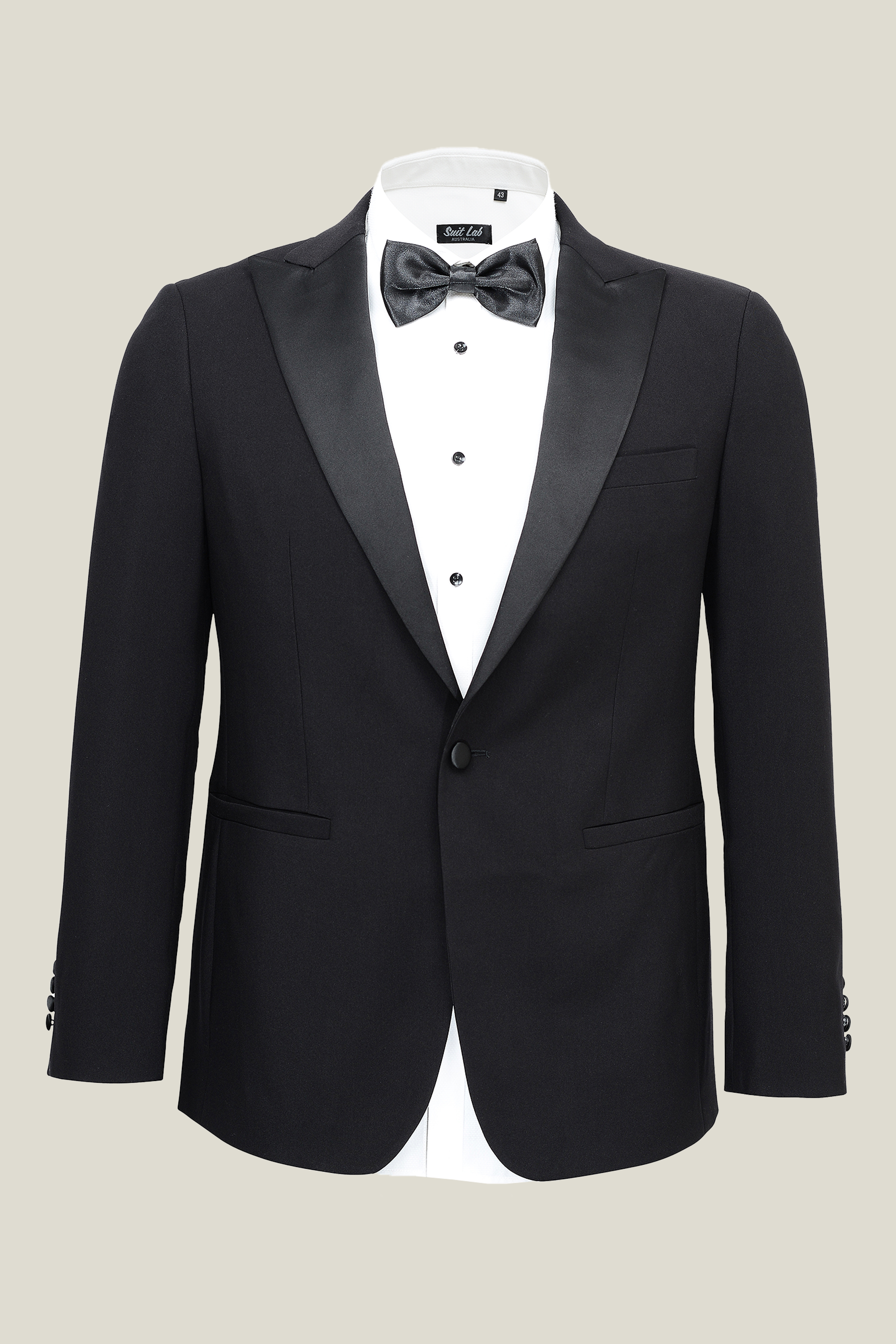 Men's Black Peak Lapel Tuxedo Jacket - Formal Suit for Weddings, Prom & Evening Events | Slim Fit Blazer for Groom & Special Occasions