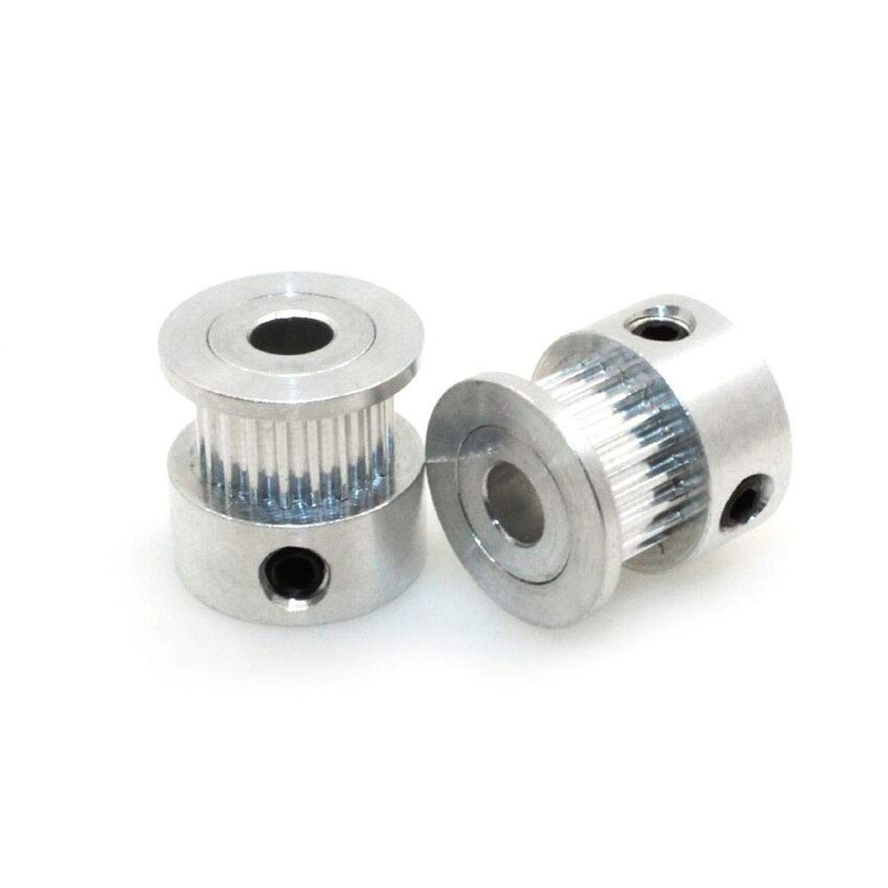 2GT-20T Timing Belt Pulley 6.35mm Bore for 6mm Width Belt - Compatible with 3D Printers, CNC Machines, and RepRap Projects | High Precision Power Transmission Component for DIY Robotics and Automation Systems