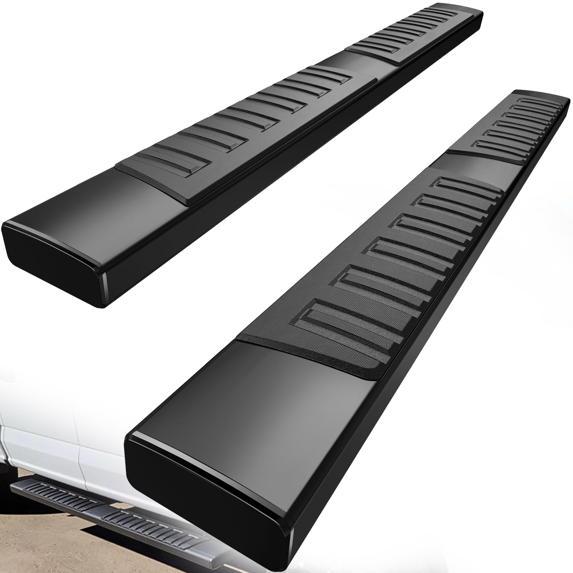 YITAMOTOR 6 Inch Running Boards for 2019-2025 Chevy Silverado & GMC Sierra 1500 Double Cab | 2020-2025 Silverado Sierra 2500HD/3500HD | Side Step Nerf Bars | Heavy Duty Aluminum Alloy | Easy Installation | Off-Road & Daily Driving Accessories