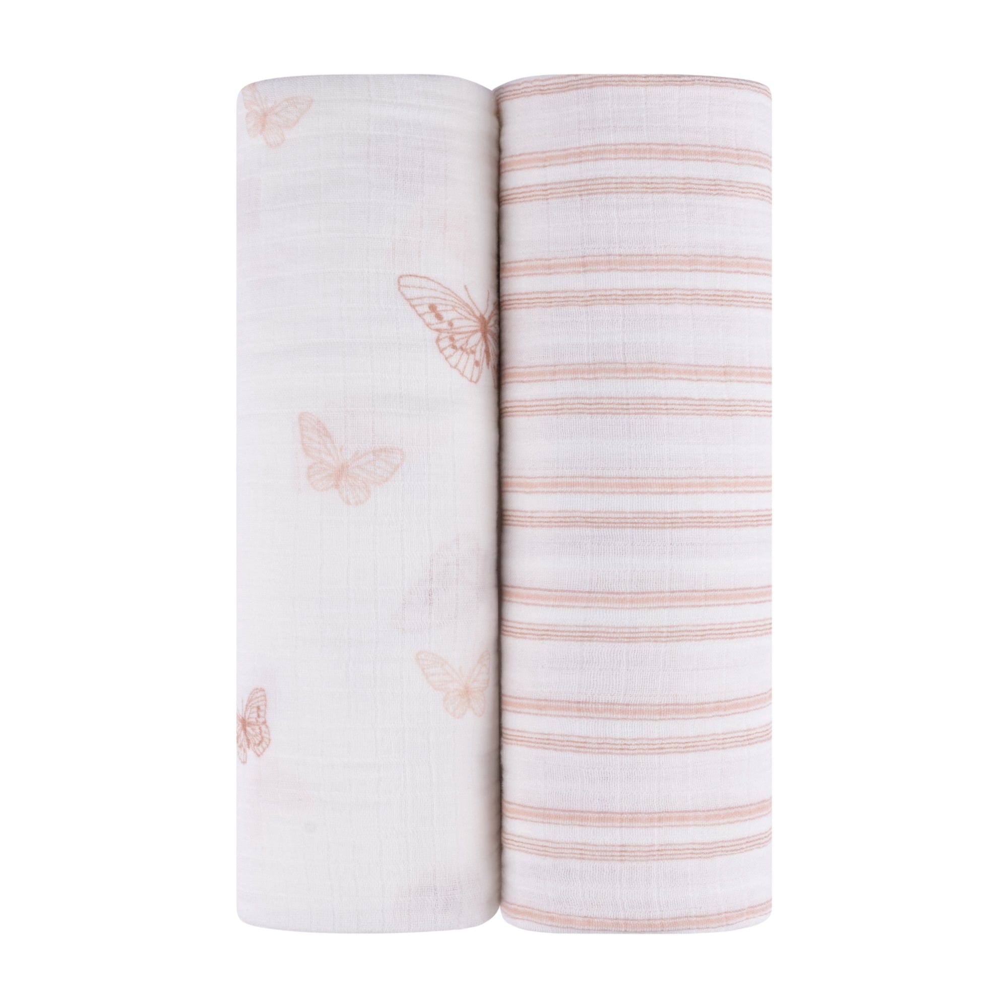 Pink Butterflies/Stripes