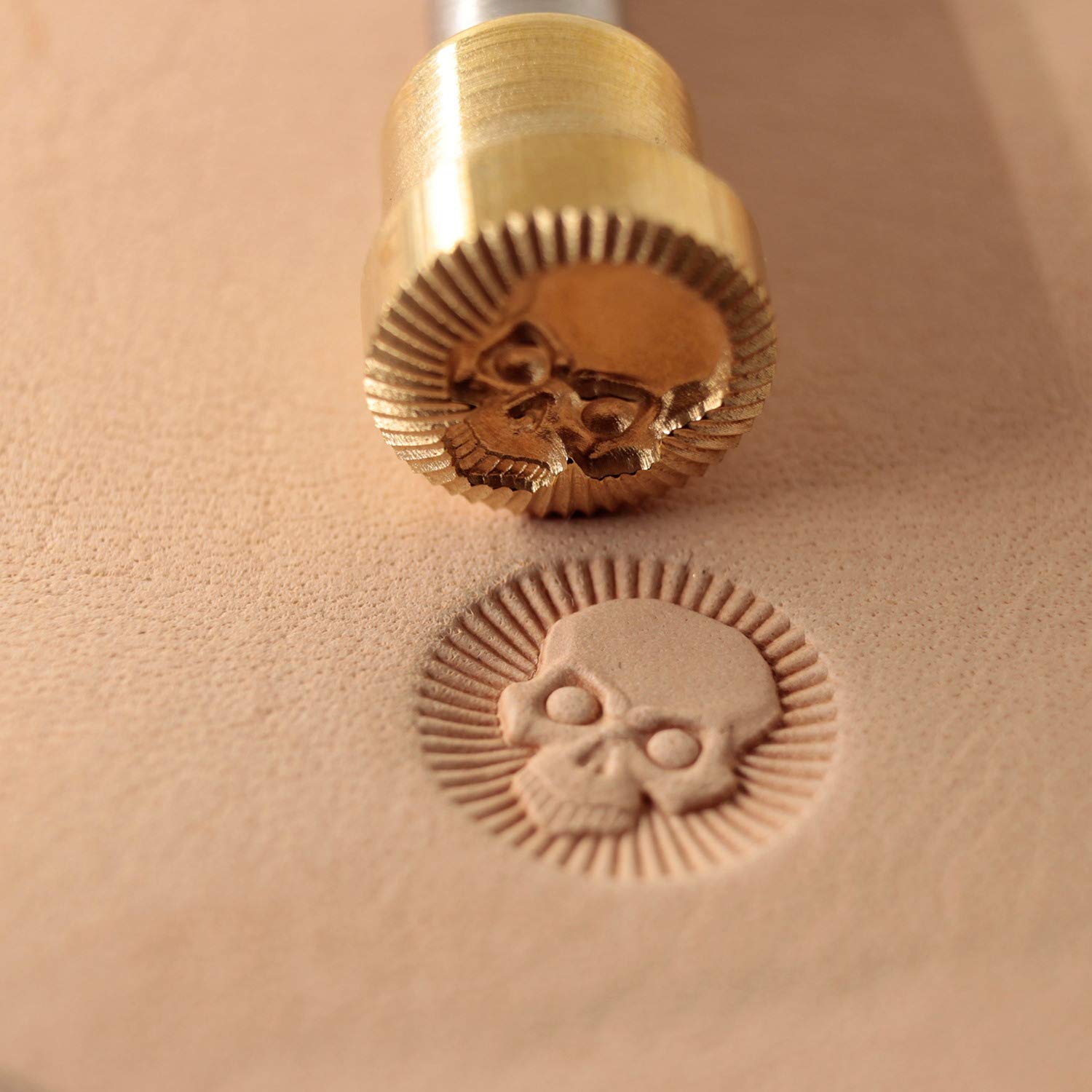 Skull Leather Stamp Tool for Leathercrafting & DIY Projects