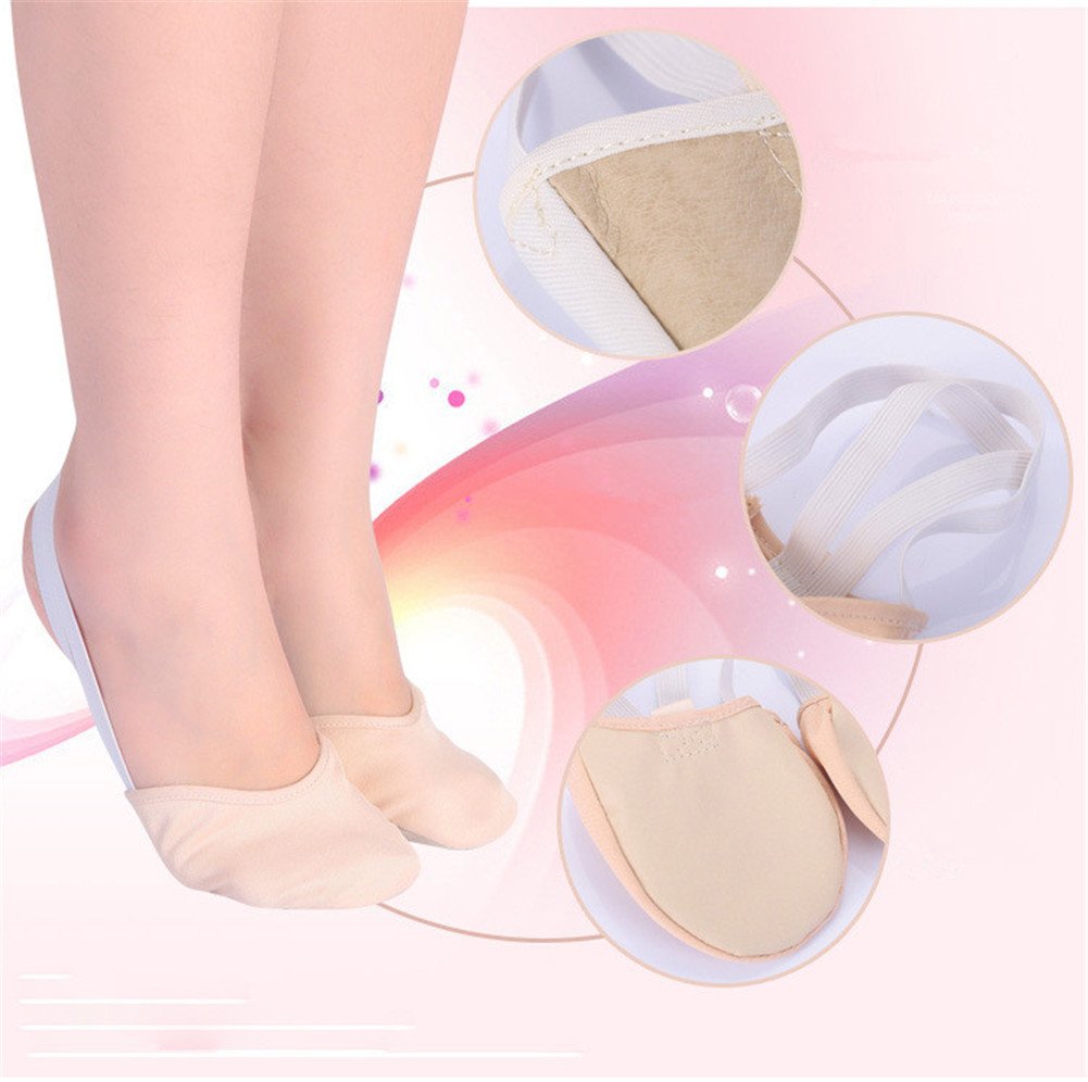 WENDYWU Half Toe Shoe Sole Socks for Gymnastics & Ballet Dance - Non-Slip Grip Socks for Dance Practice, Yoga, and Studio Performance