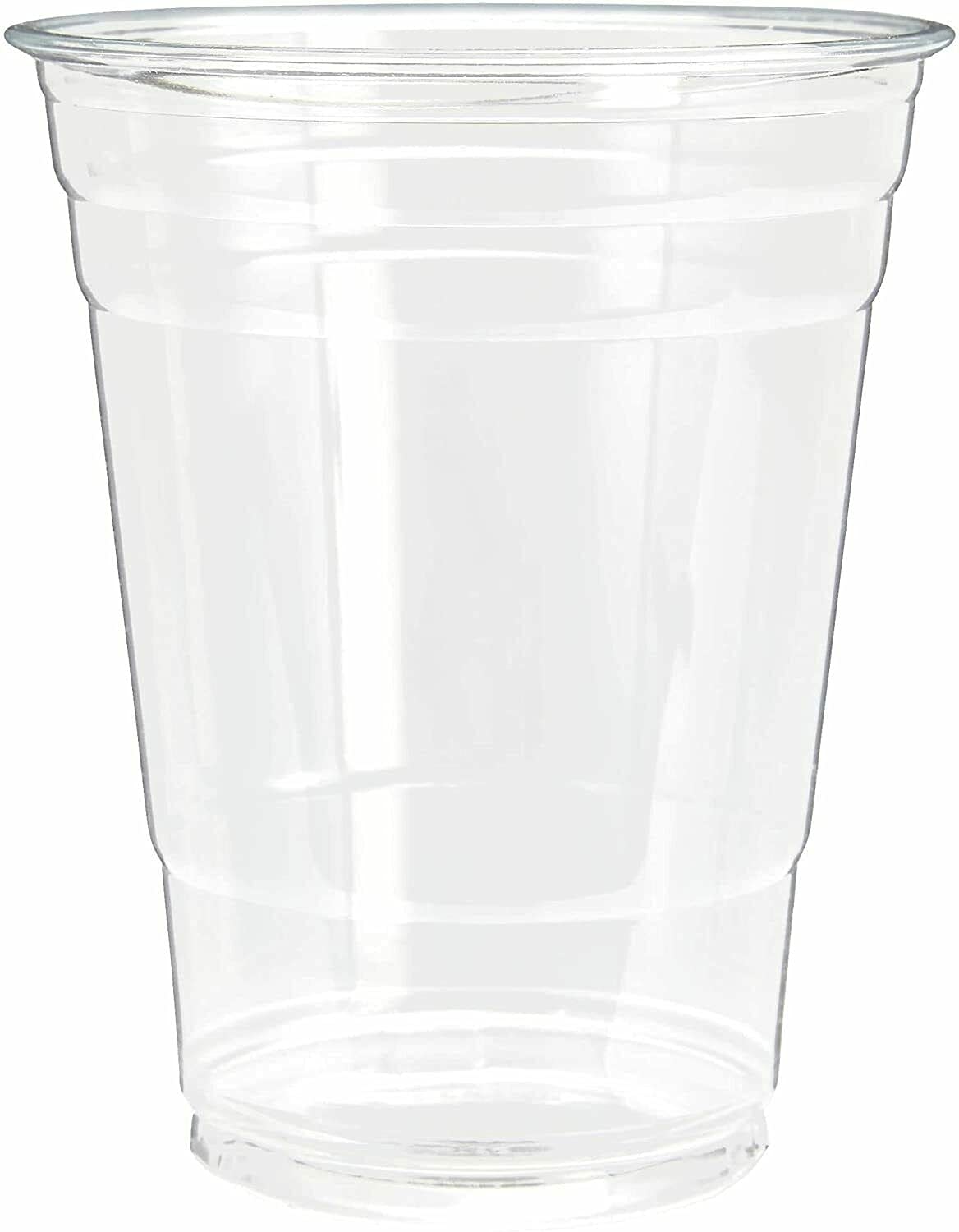 24 Oz PET Crystal Clear Disposable Plastic Cups - Pack of 50 - BPA Free Party Cups for Weddings, BBQs, Picnics & Social Gatherings