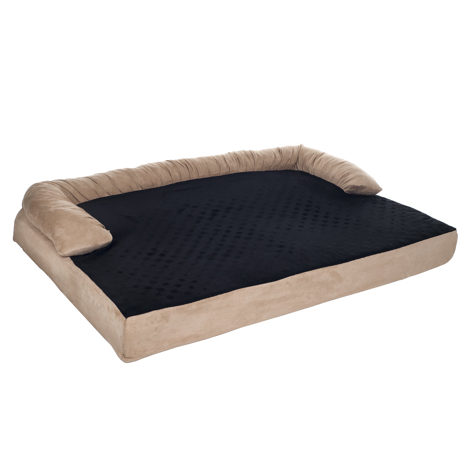 Orthopedic Memory Foam Dog Bed with Removable Bolster - Large Size for Medium to Large Dogs - Perfect for Bedroom, Living Room & Kennel Comfort