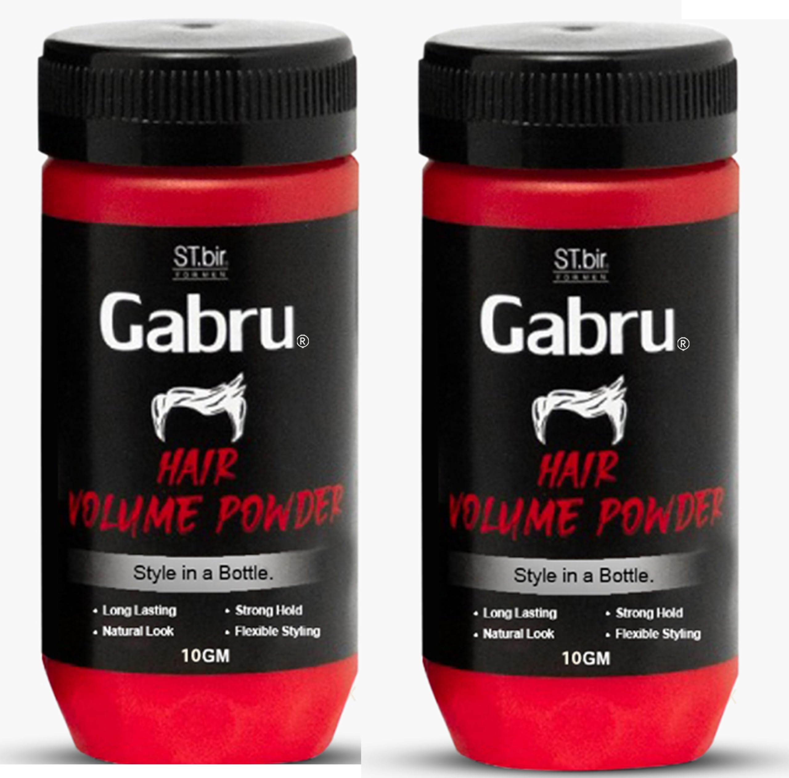 ST Bir Gabru Volumizing Hair Powder Wax - Strong Hold Styling Powder for Men & Women (10g x 2 Pack) | Perfect for Textured Hairstyles, Pompadours & Volume Boost