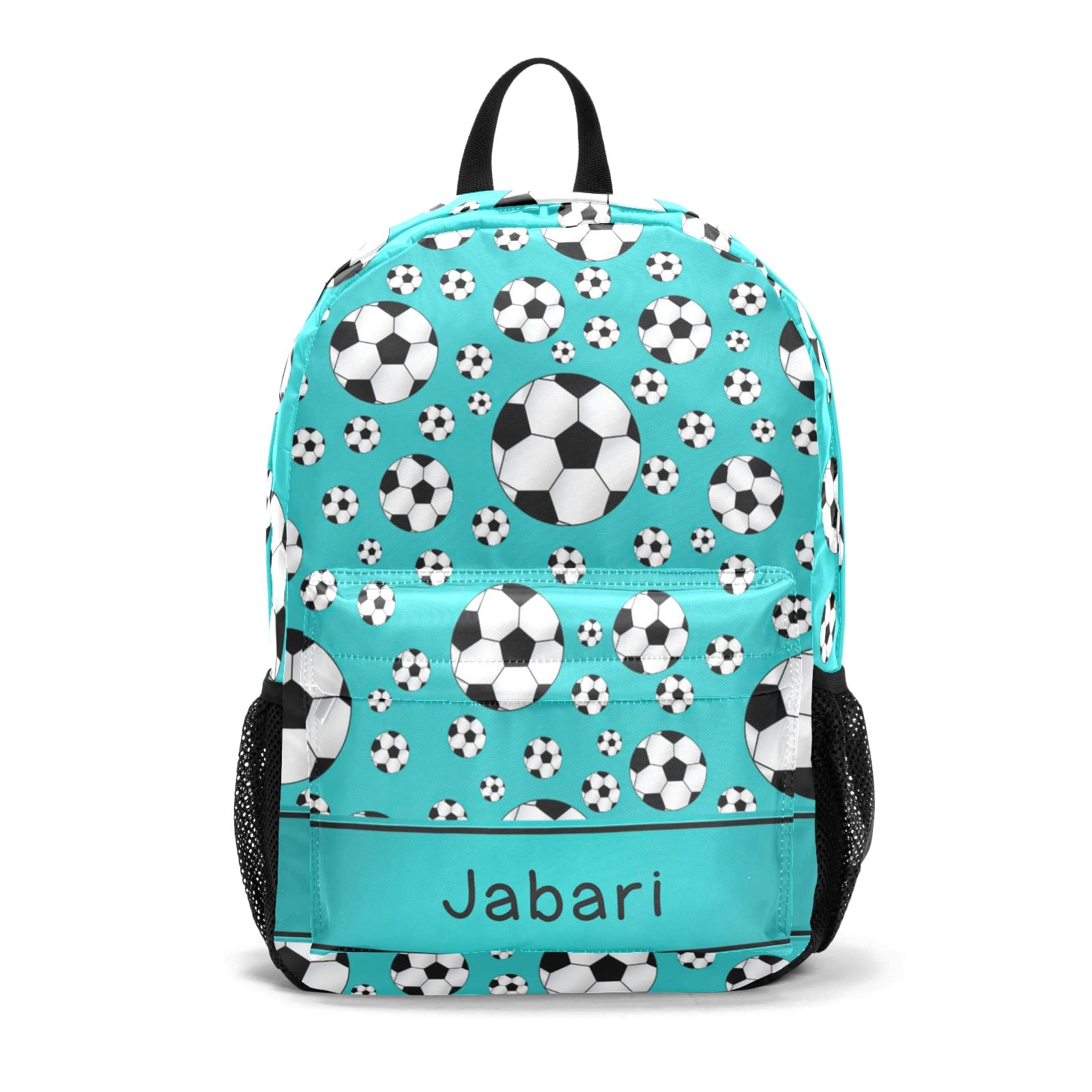 Custom Personalized Green Football Backpack - Waterproof Sports Bag with Name Embroidery | Perfect for School, Travel & Soccer Practice Gifts