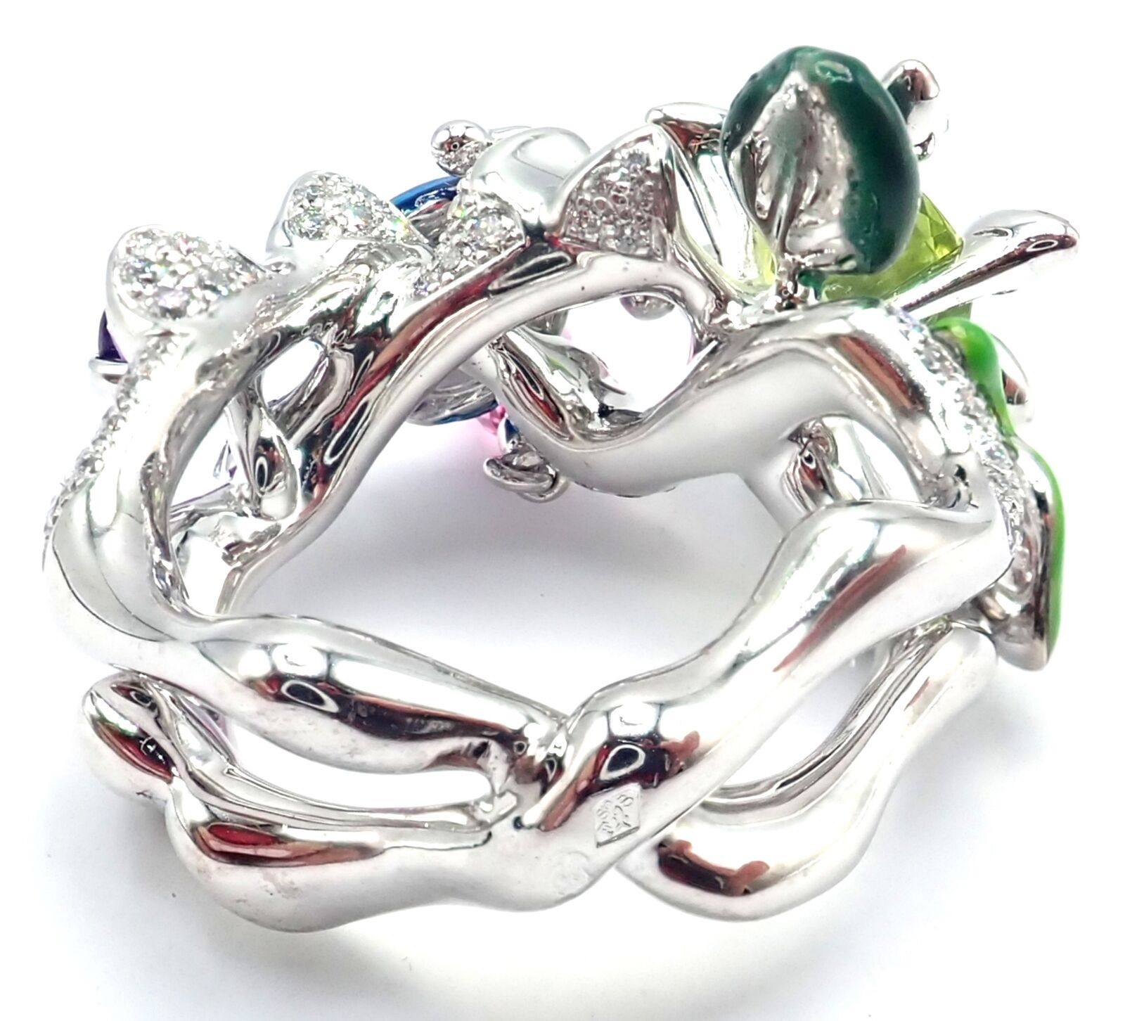 Christian Dior Milly Carnivora Epinosa 18K Gold Diamond Peridot Tourmaline Ring - Luxury Jewelry for Women, Perfect for Weddings, Anniversaries & Special Occasions