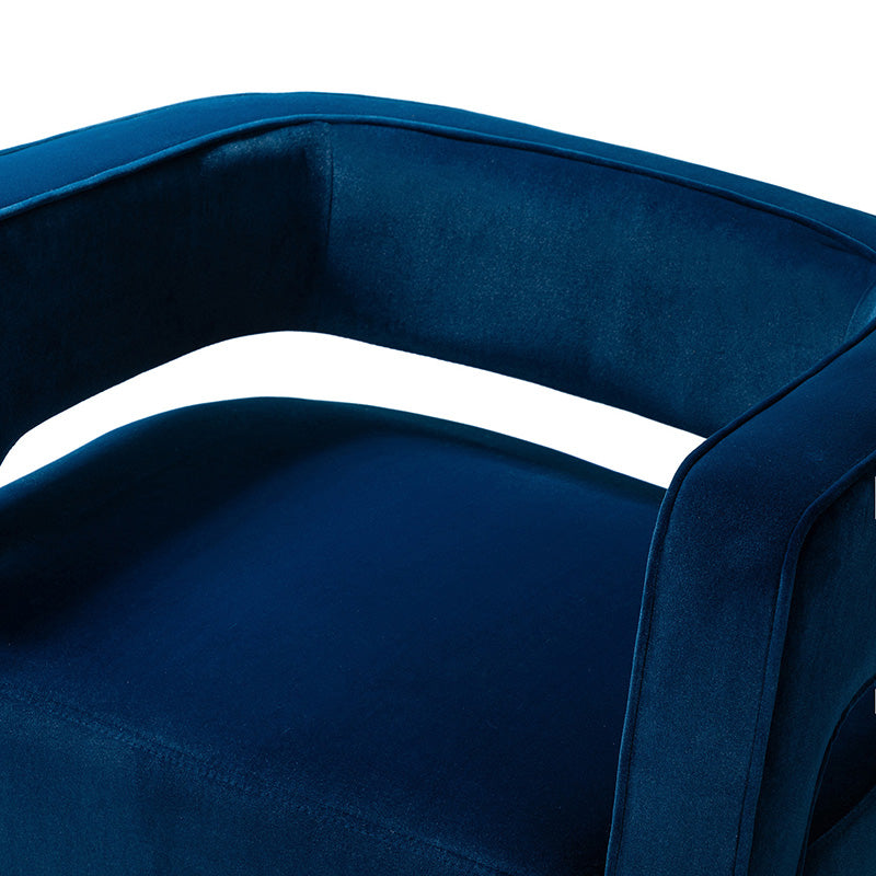 Agata Velvet Swivel Barrel Armchair - Modern Velvet Accent Chair with 360° Rotation for Living Room, Bedroom & Office